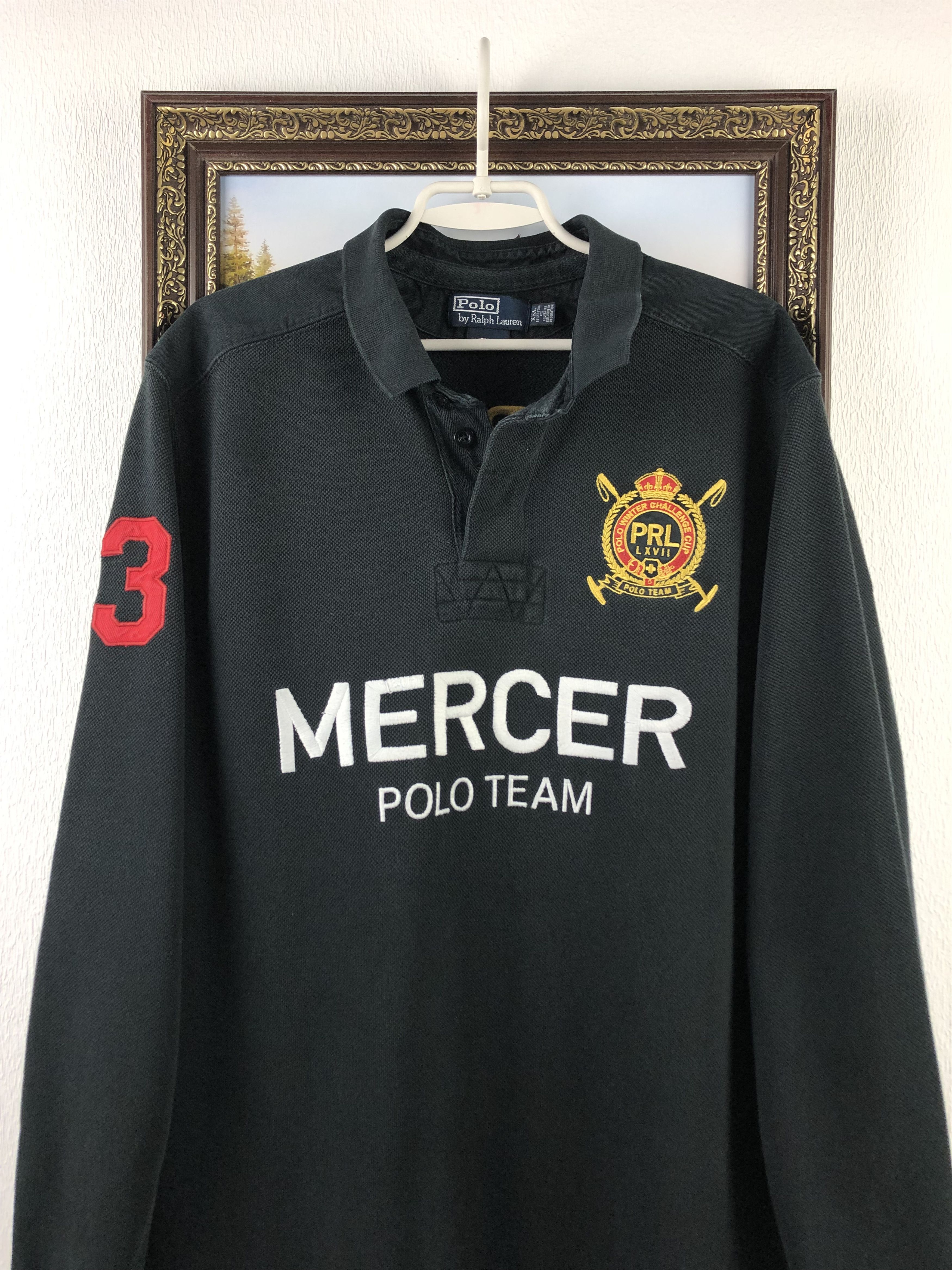 Polo Ralph Lauren Polo Ralph Lauren Shirt Black Mercer Team 3 Winter Challenge Size US XXL / EU 58 / 5 - 2 Thumbnail