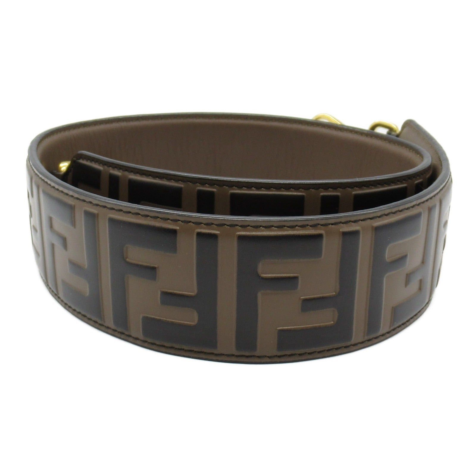 Fendi Shoulder Strap Calfskin (Cowhide) Brown