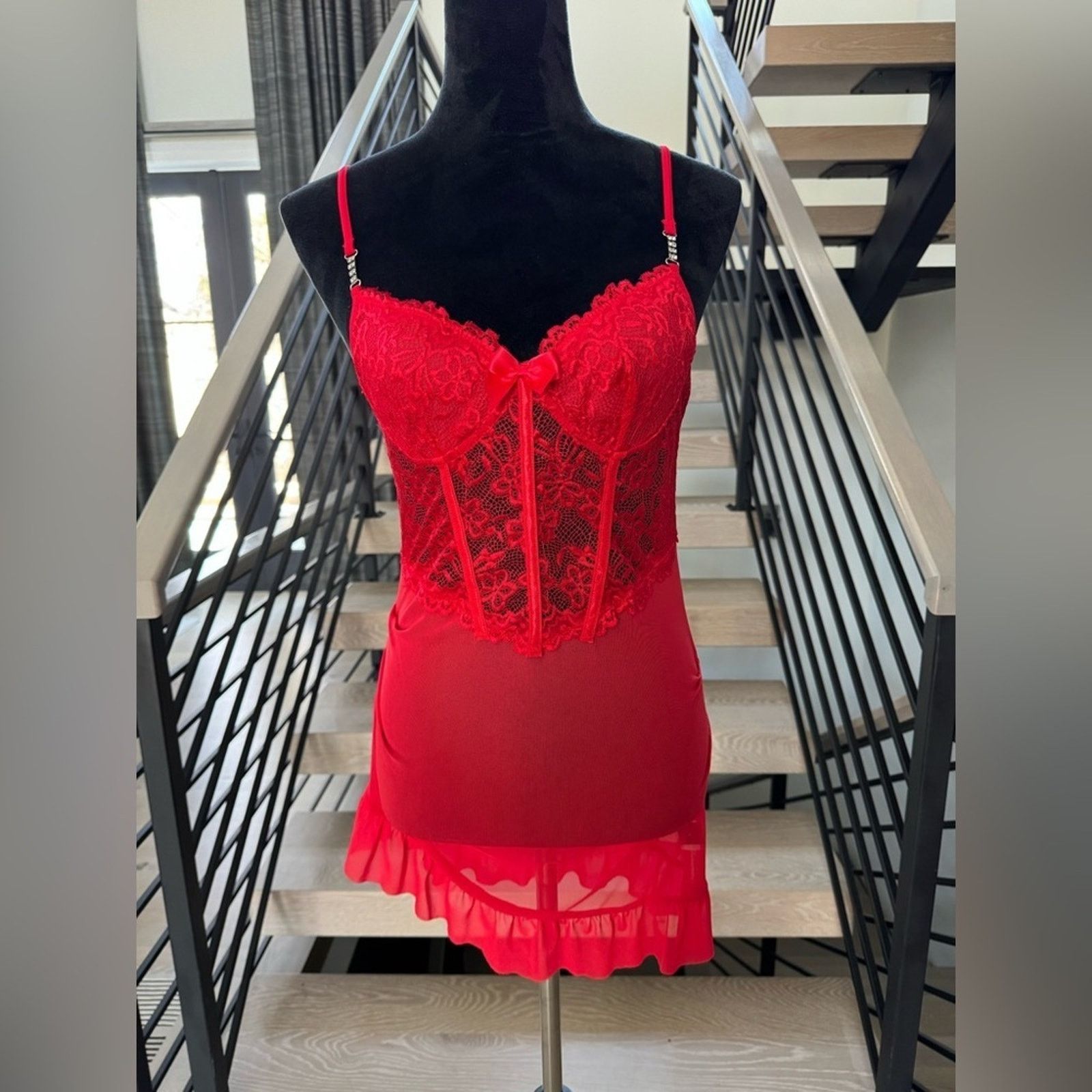 Other Elegant Red Lace Lingerie Set size S Size S / US 4 / IT 40 - 6 Thumbnail