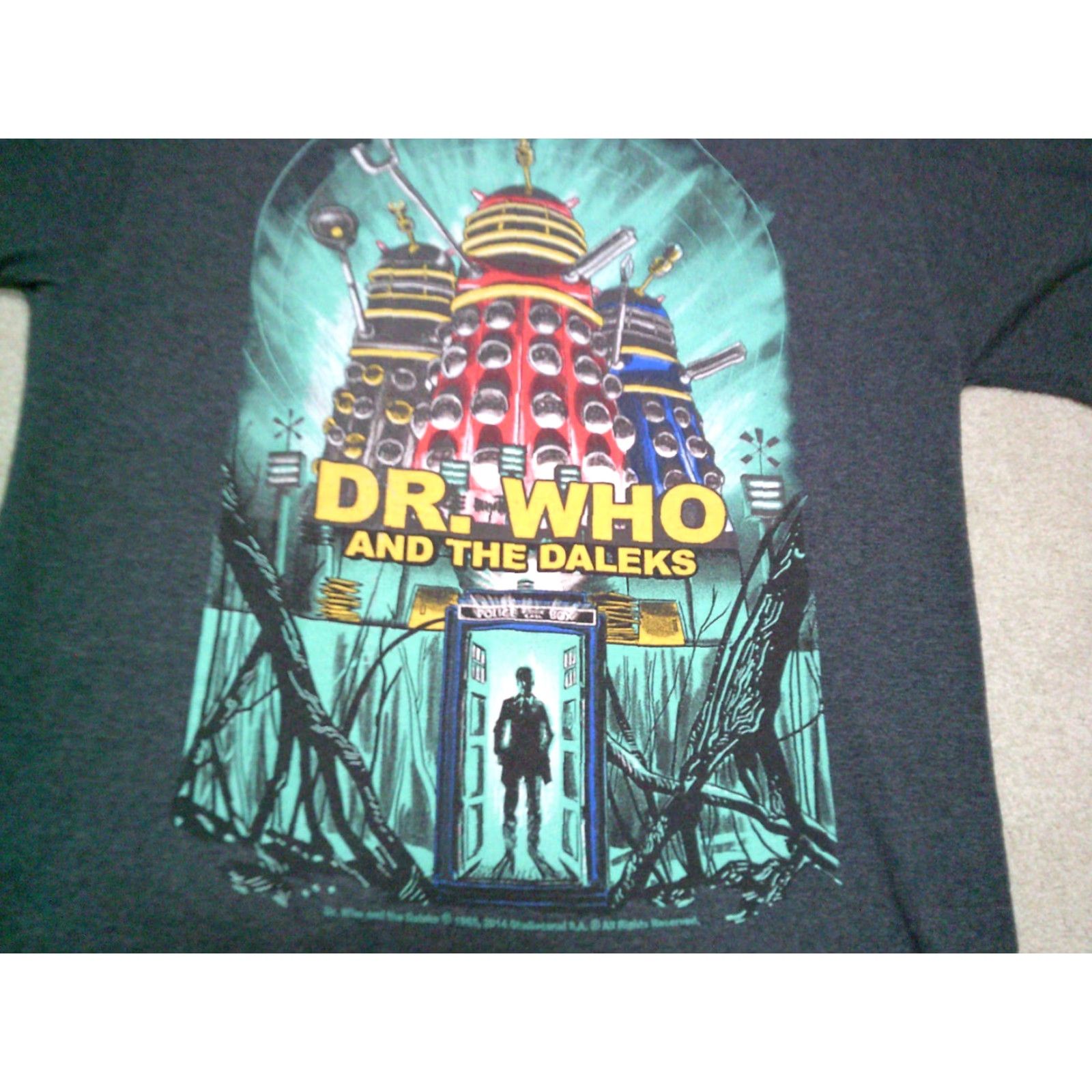 Vintage Doctor Who T Shirt Mens Medium Gray T-Shirt Short Sleeve Crew Neck Cotton Knit Logo Solid Modern TV Theme Mens Size US M / EU 48-50 / 2 - 3 Thumbnail