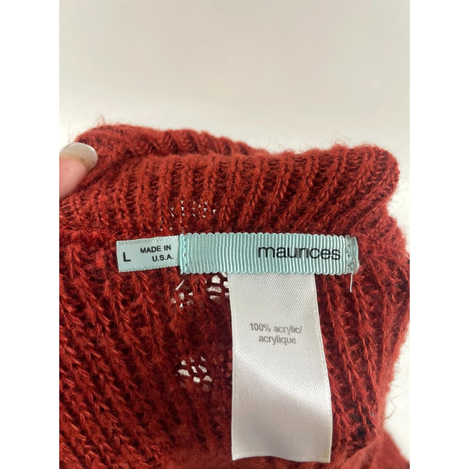 Vintage Maurices Sweater Vest Women’s Size Large Burnt Orange Casual Vest Modern Regular Orange 90s? Size L / US 10 / IT 46 - 6 Thumbnail