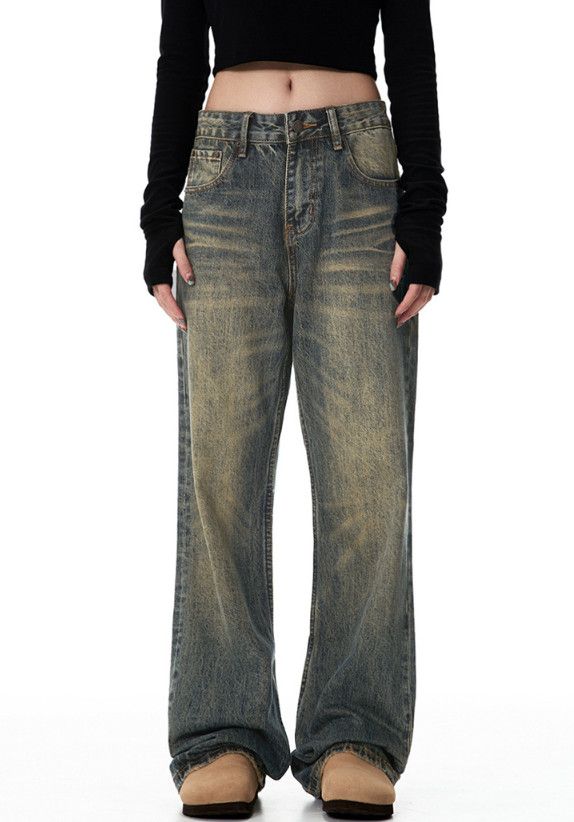 Jean American retro straight loose casual slim bootcut jeans Size US 32 / EU 48 - 1 Thumbnail