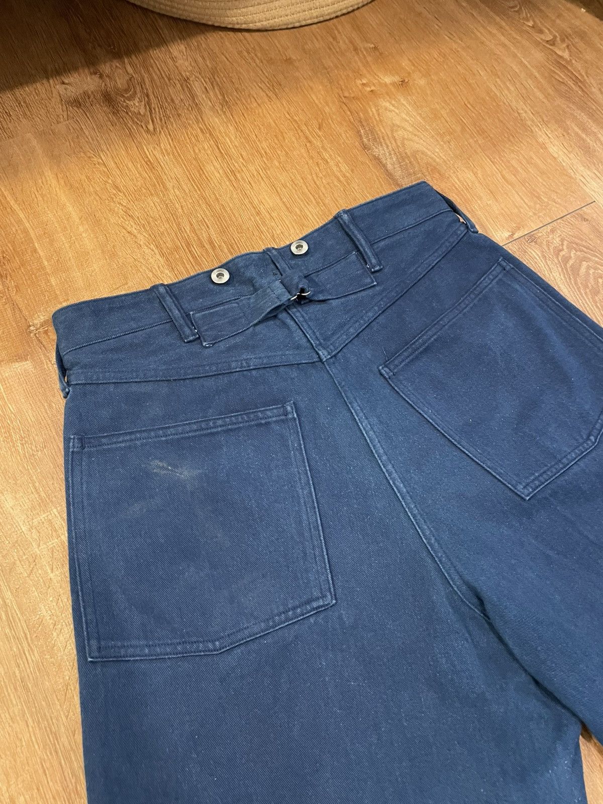 Taiga Takahashi Lot 209 Buckle-Backed Trousers in Indigo Size US 32 / EU 48 - 11 Thumbnail
