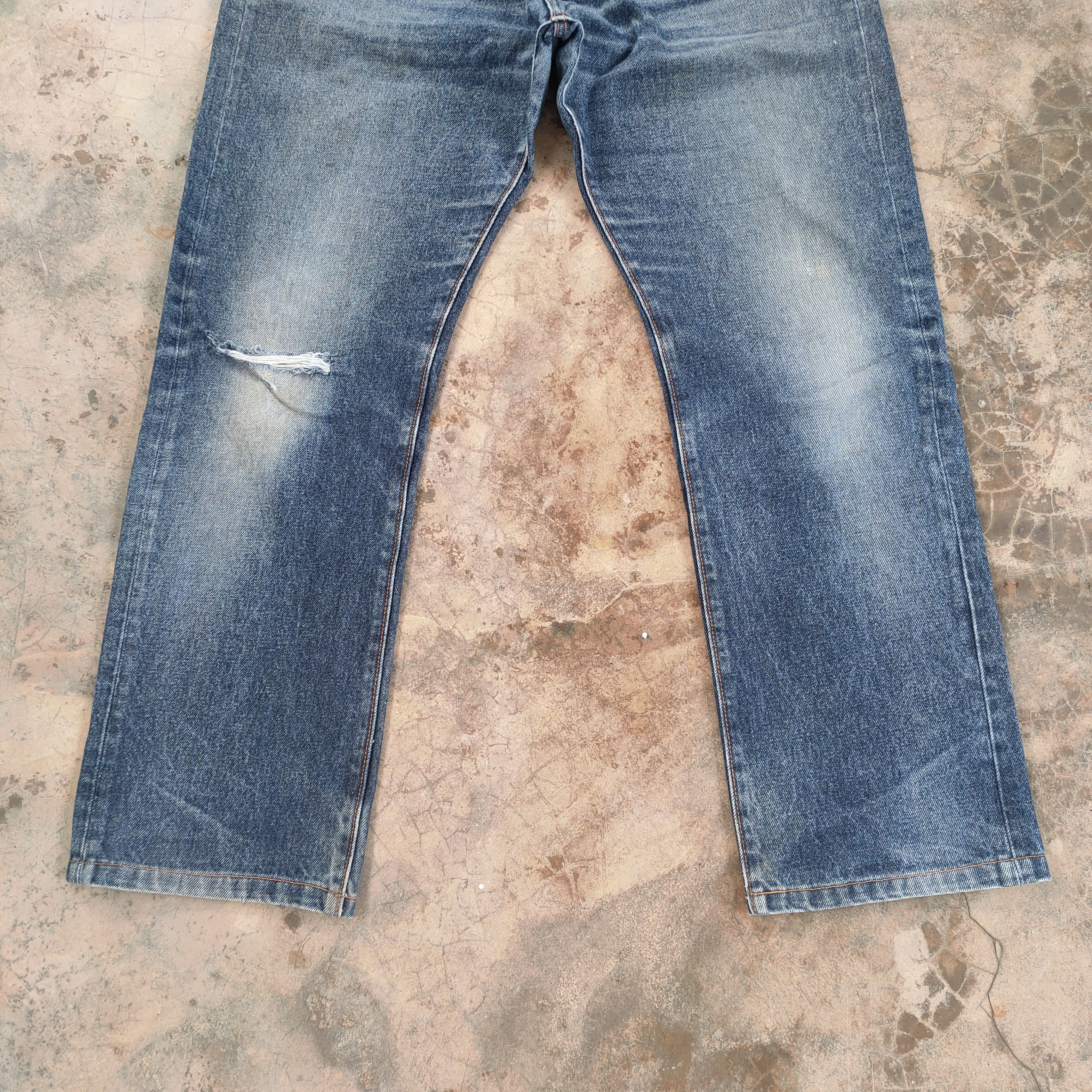 Japanese Brand × Jean × Vintage W36 VINTAGE JAPANESE FADED DISTRESSED JEANS PANTS Size US 36 / EU 52 - 3 Thumbnail
