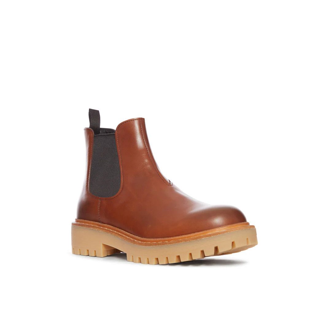 Prada PRADA Cognac Brown Leather Boots New/Authentic (Men's size:7 Size US 7 / EU 40 - 2 Thumbnail