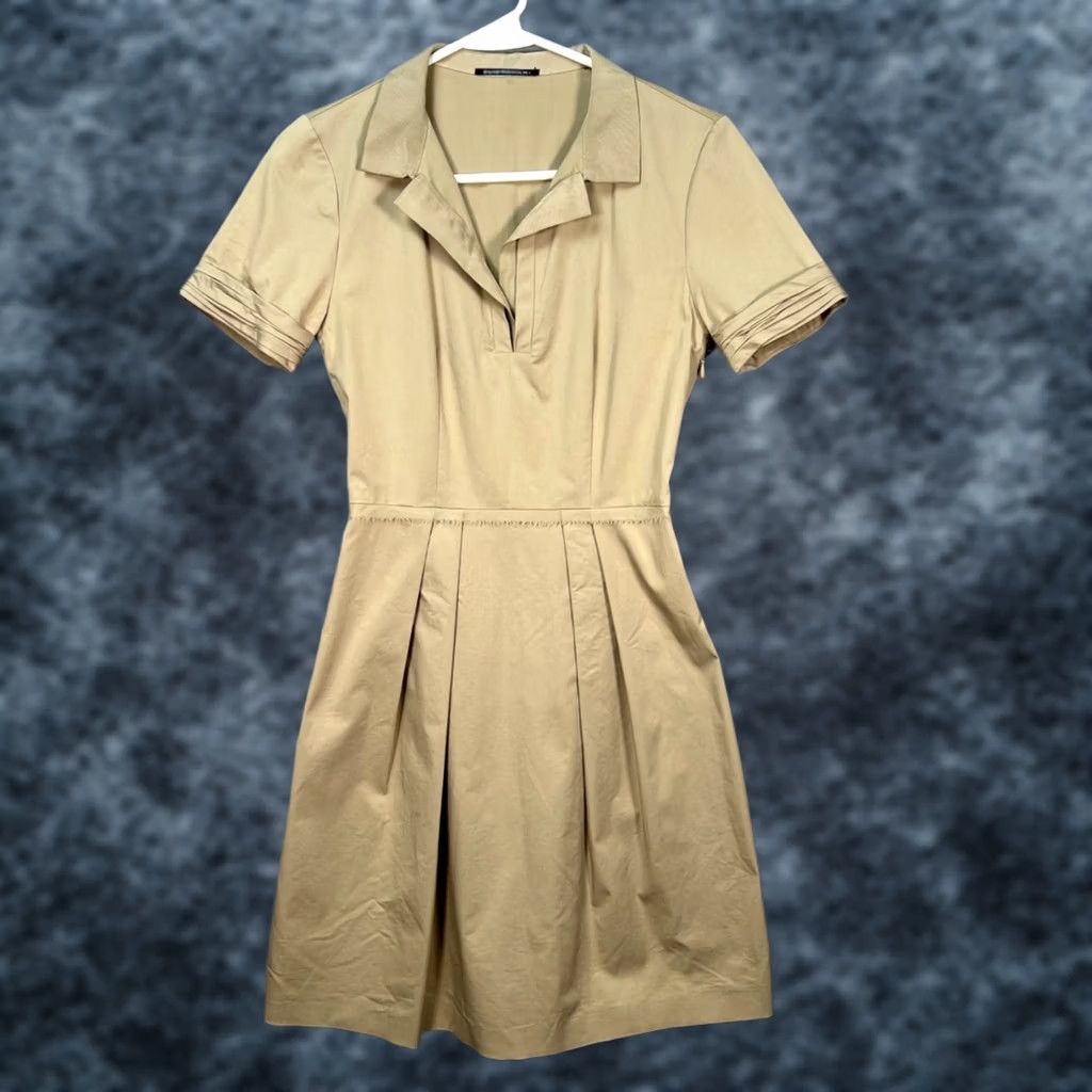 Elie Tahari Elie Tahari Beige Short-Sleeve Collared Pleated Dress Womens 0 Dress Beige Short Sleeve Collared Pleated Elie Tahari Womens 0 Jeans? Size XS / US 0-2 / IT 36-38 - 1 Thumbnail