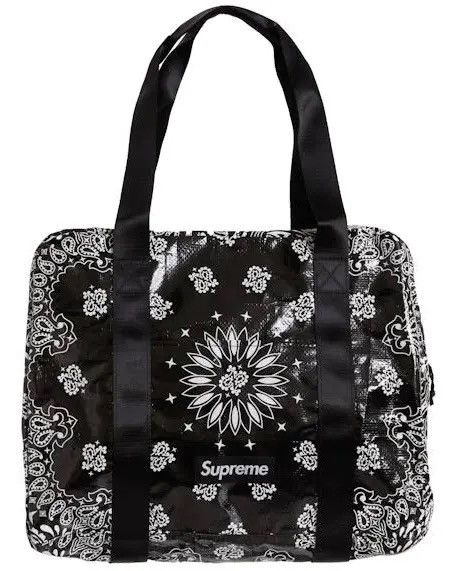 Supreme Supreme Bandana Tarp Small Duffle Bag 'Black' Size ONE SIZE - 1 Thumbnail