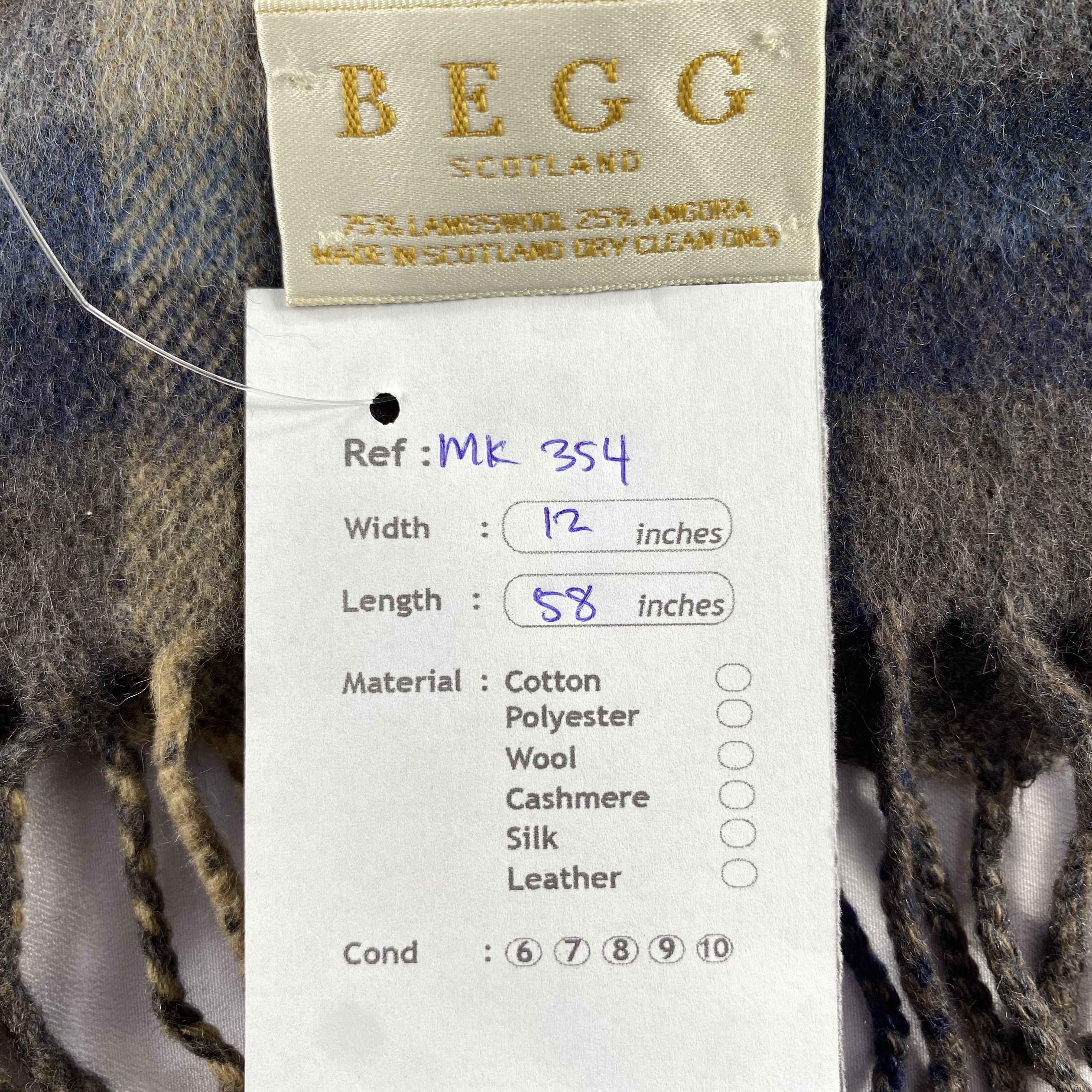 Begg x Co Vintage Begg Co Scarf Neck Wrap Wool Muffler Size ONE SIZE - 5 Thumbnail
