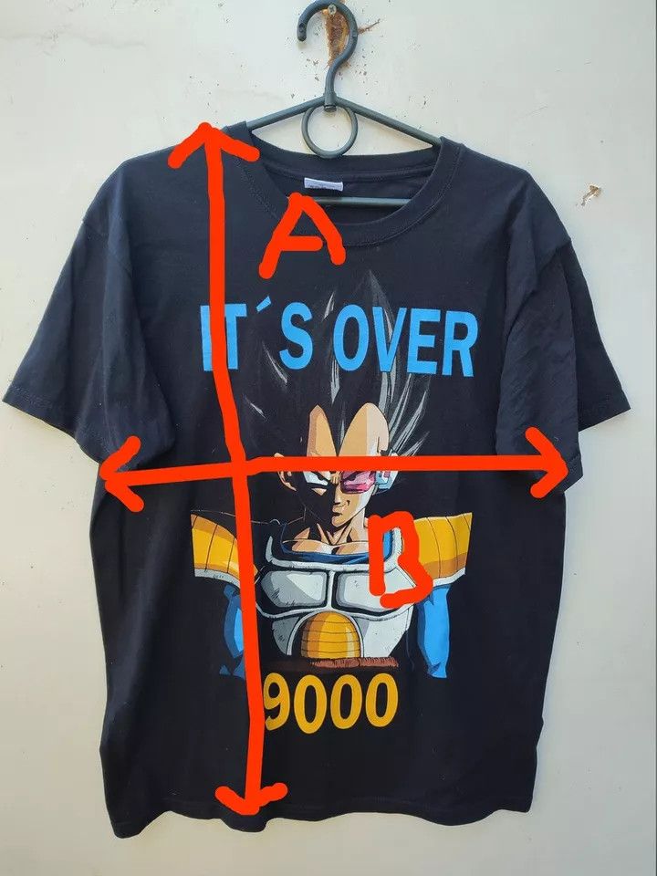 Vintage dragon ball z it's over 9000 t shirt size M made in Germany Size US M / EU 48-50 / 2 - 5 Thumbnail