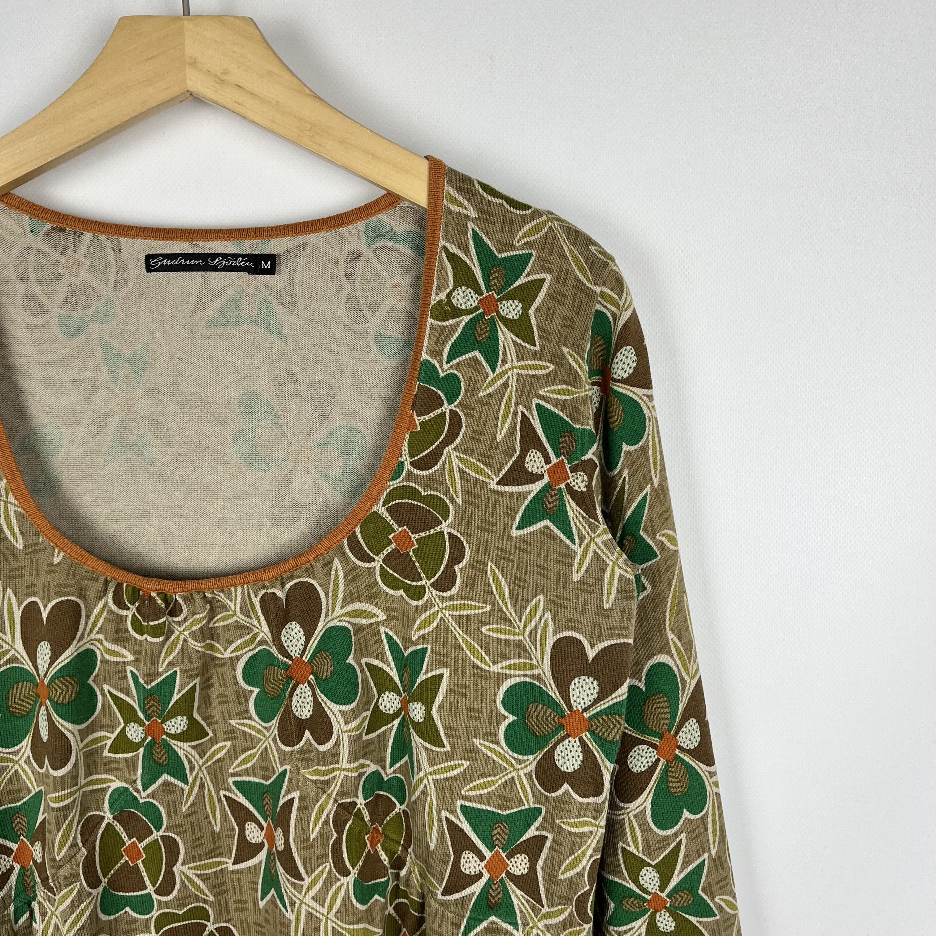 Gudrun Sjoden Ladies Gudrun Sjoden Floral Organic Cotton Tunic Dress Size M / US 6-8 / IT 42-44 - 2 Thumbnail