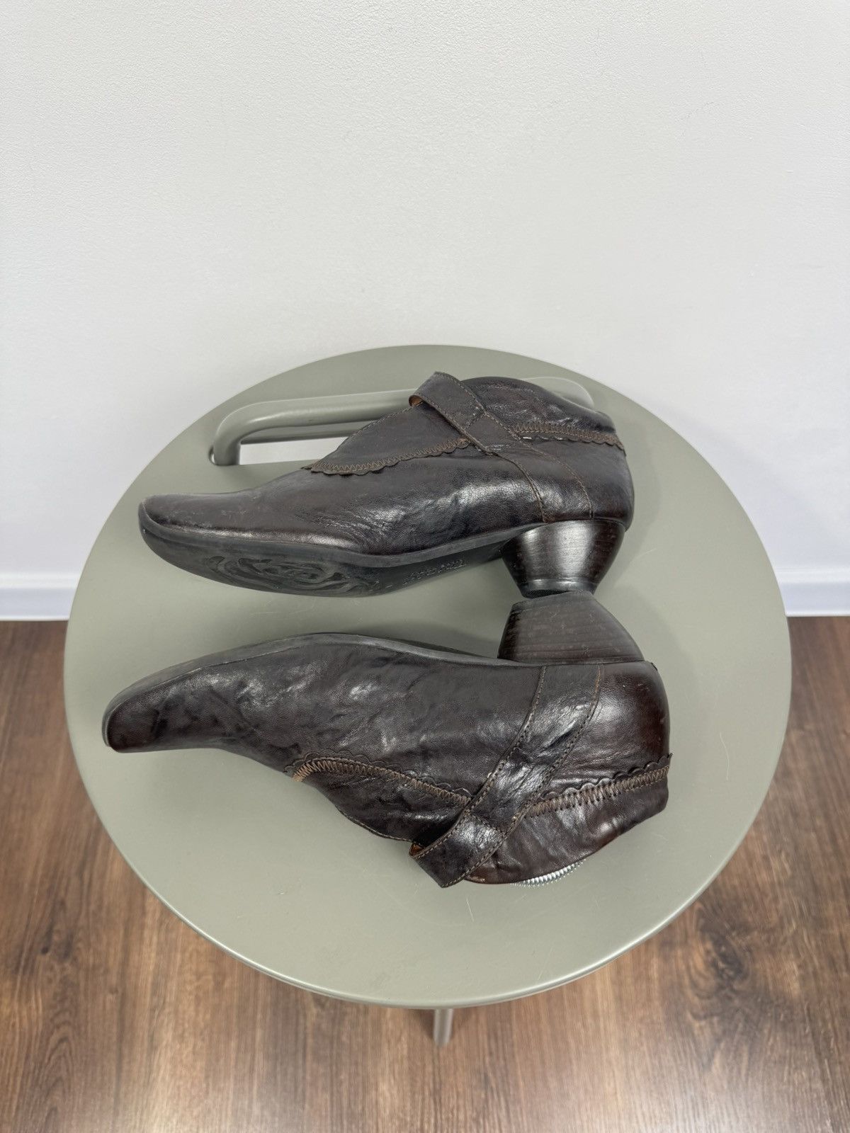 Other Think Vintage Leather Mary Jane Heels Shoes Brown EU 39 Size US 8 / IT 38 - 10 Thumbnail