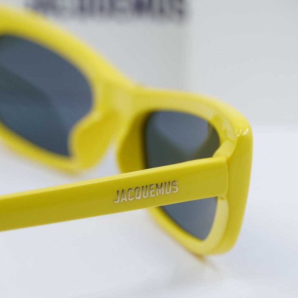Jacquemus Jacquemus Capri Rectangular Sunglasses Yellow\Grey Size ONE SIZE - 5 Thumbnail