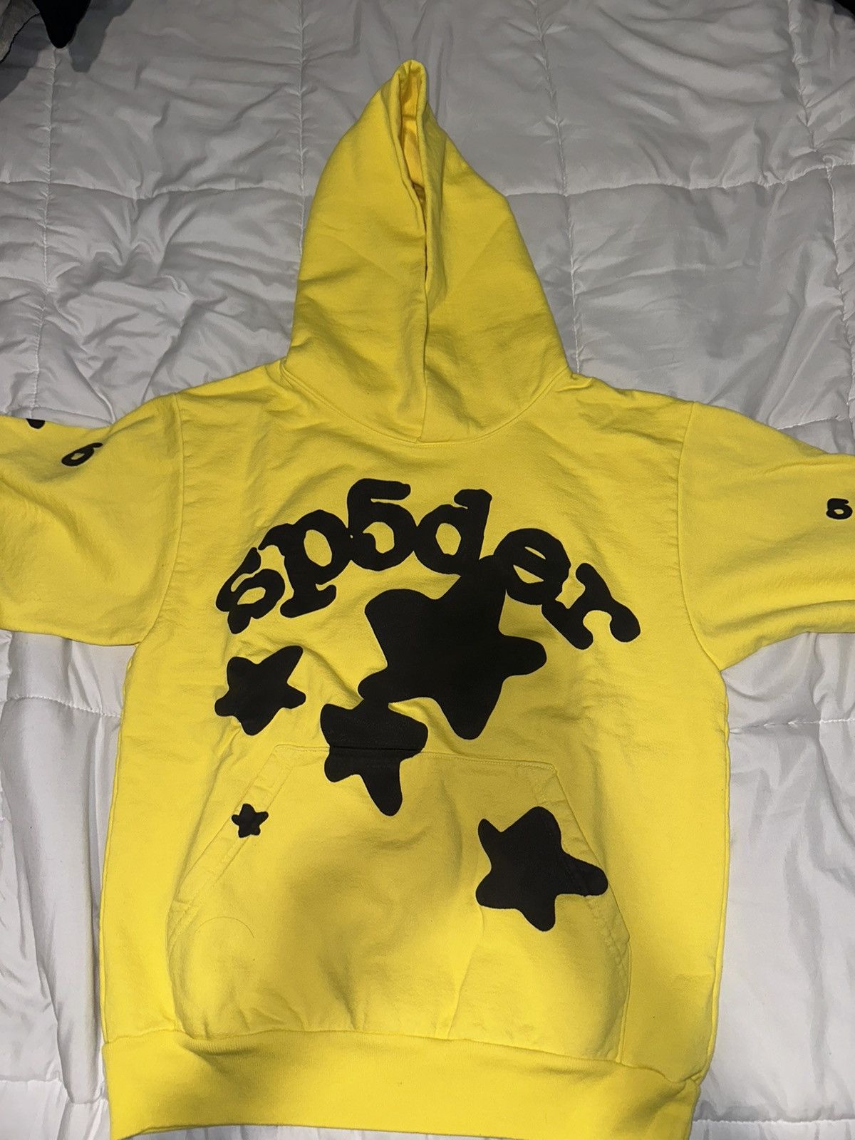 Spider Worldwide Sp5der Yellow Hoodie | Grailed