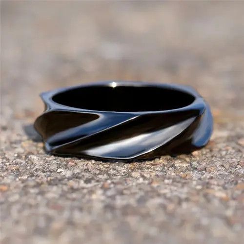 Jewelry × Vintage Black Finger Ring Size 6 7 8 9 10 Size ONE SIZE - 4 Thumbnail