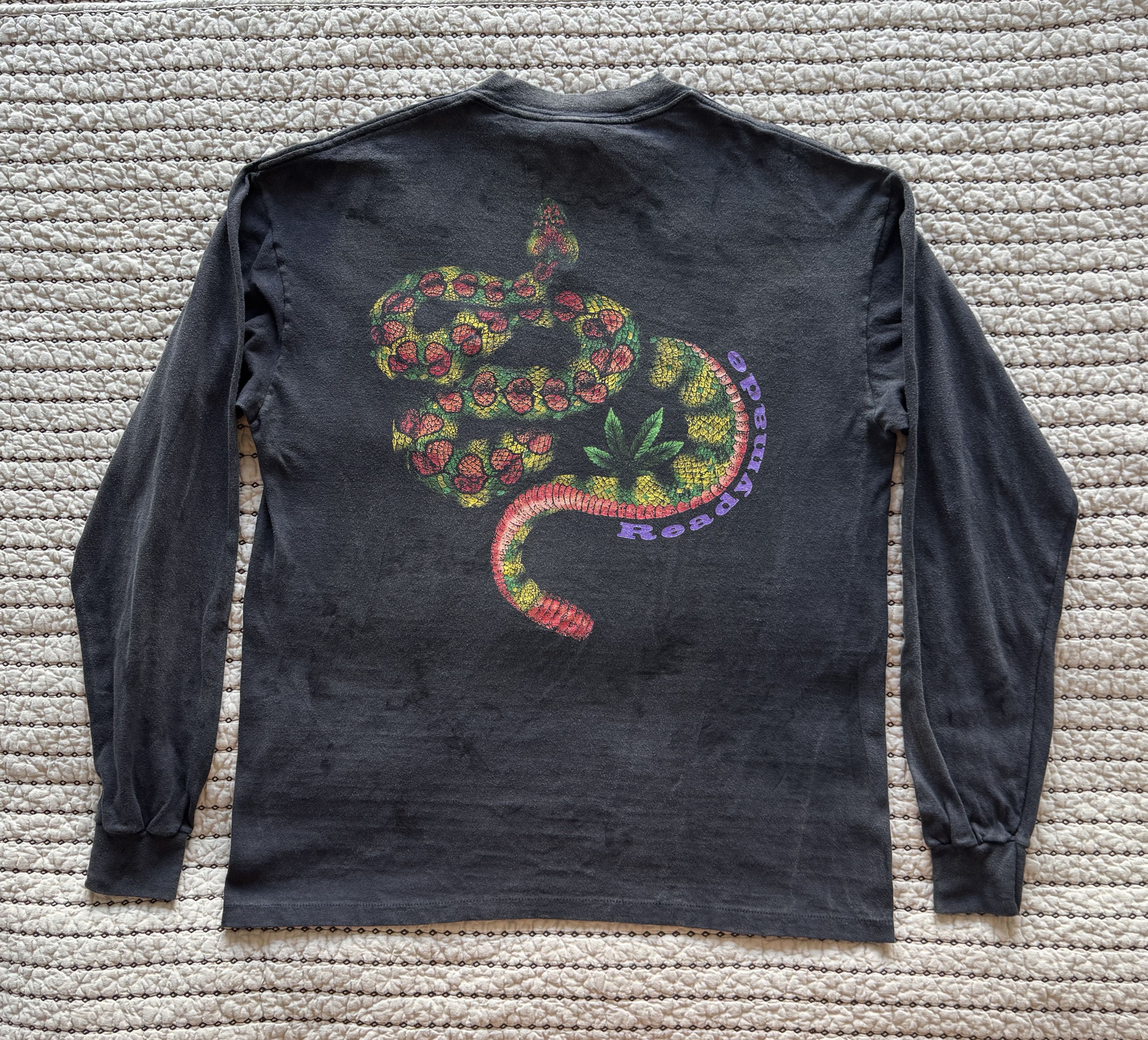 READYMADE READYMADE MARLBORO SNAKE LS T-SHIRT WASHED BLACK MED Size US M / EU 48-50 / 2 - 1 Thumbnail