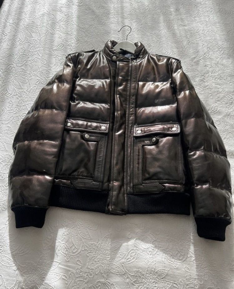 Dior Dior AW08 Lumiere du Nord Leather Chameleon Puffer Jacket | Grailed