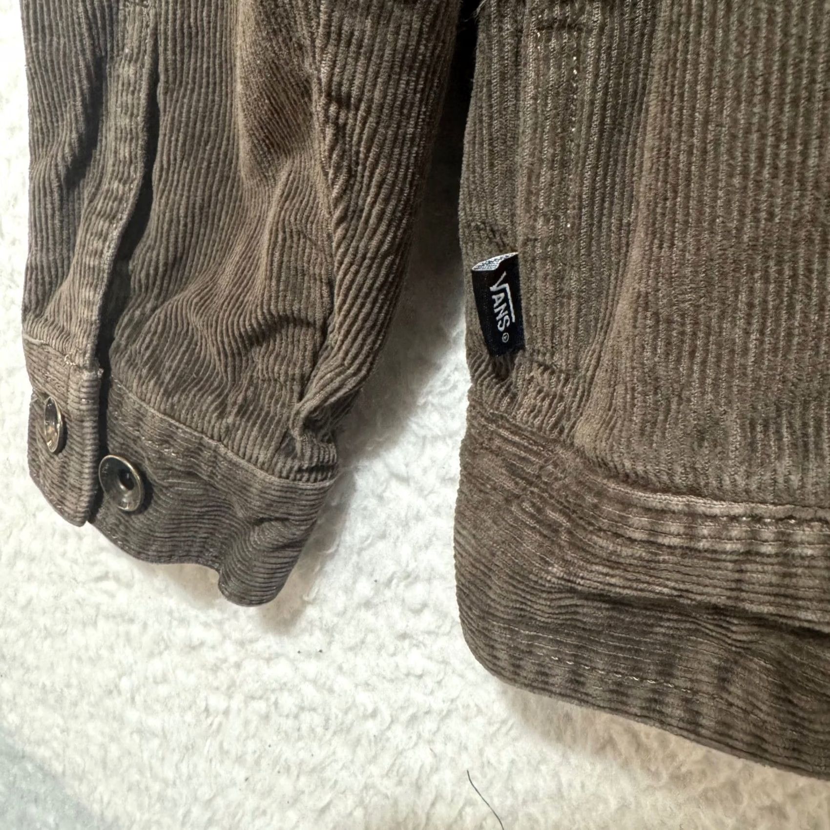 Vans Vans Mens Medium Brown Corduroy Drill Chore Coat Button Up Jacket Size US M / EU 48-50 / 2 - 4 Thumbnail