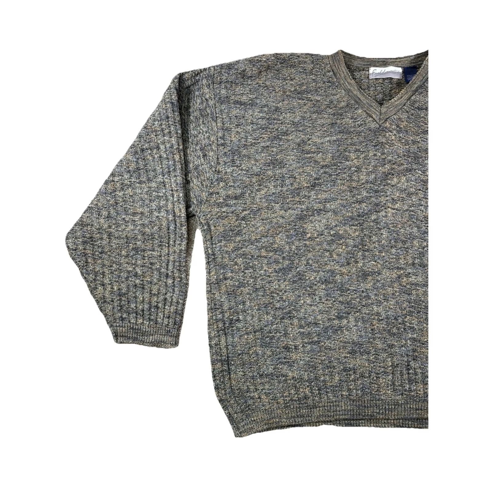 Vintage VINTAGE Fieldmaster V-Neck Sweater Men XL Brown / Green Grandpa Cotton Knit USA Vintage Size US XL / EU 56 / 4 - 3 Thumbnail