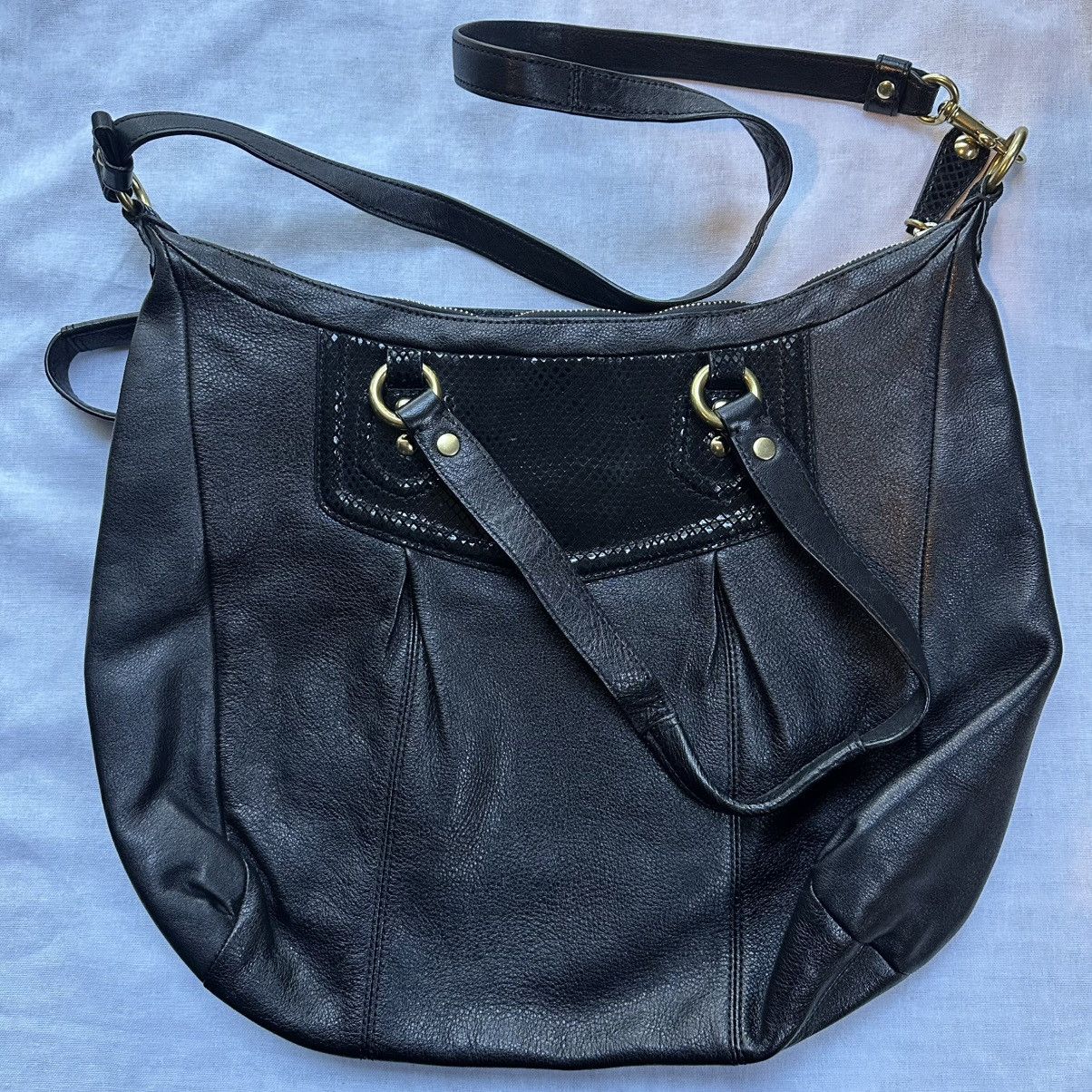 Coach Coach Ashley Black Leather Shoulder Cross Body Bag Purse Y2K Size ONE SIZE - 4 Thumbnail