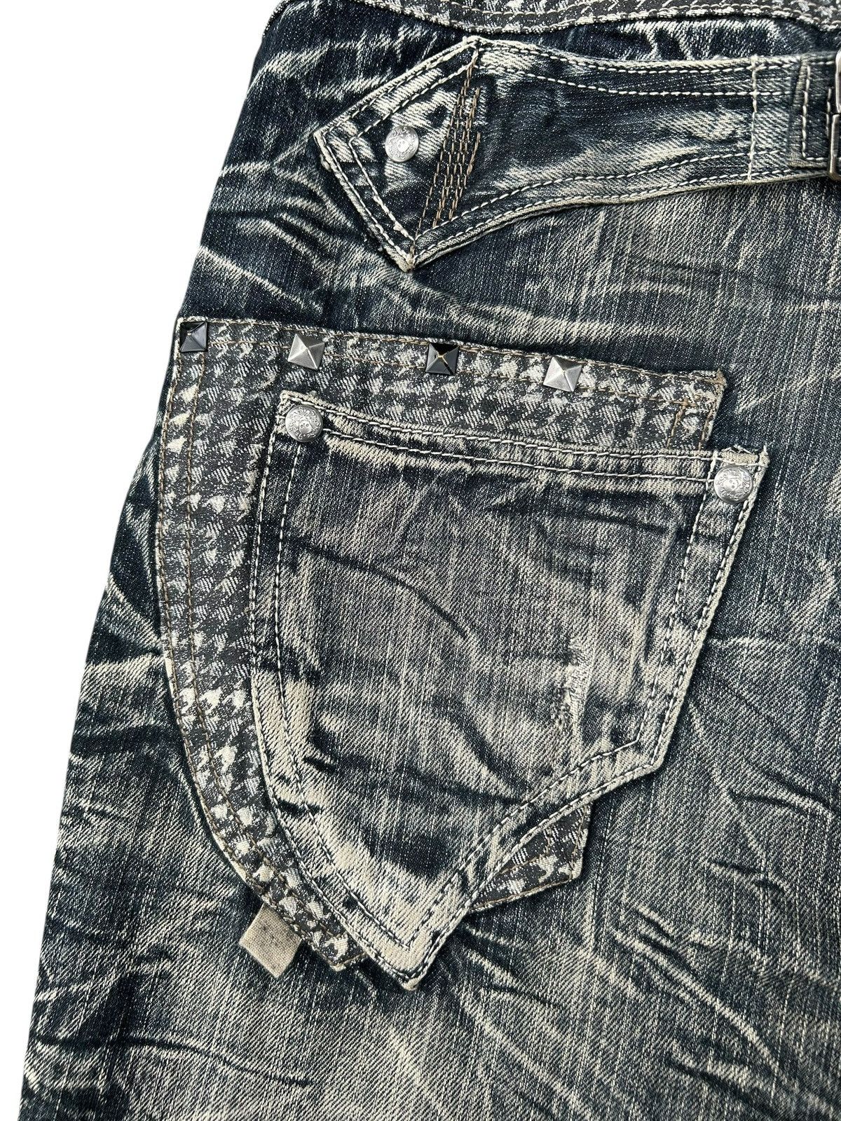 Seditionaries FLARE SKULL BLOW BY BLUE BUCKLE BACK PUNK DISTRESSED DENIM Size US 30 / EU 46 - 9 Thumbnail
