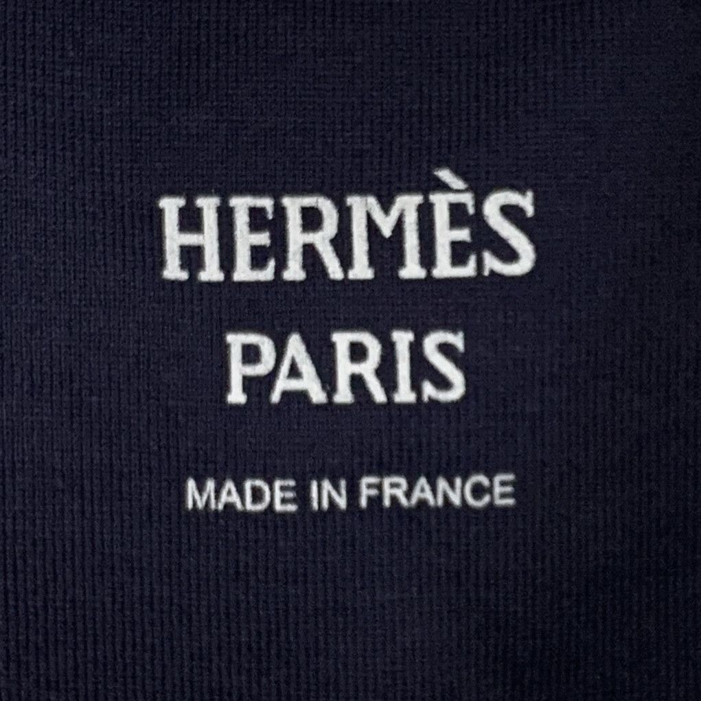 Hermes Hermes Lock Print T-Shirt Navy (40) Size US XXS / EU 40 - 6 Thumbnail