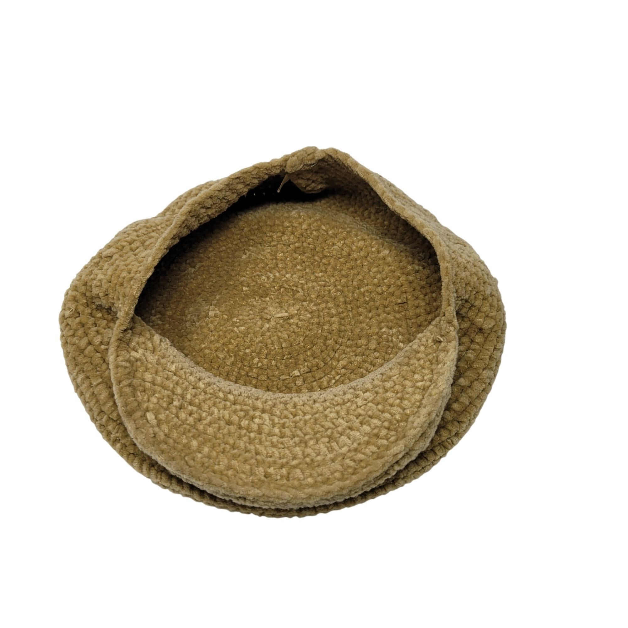 Other Vintage Inspired Camel Chenille Knit Beret Hat Winter Access Size ONE SIZE - 3 Thumbnail