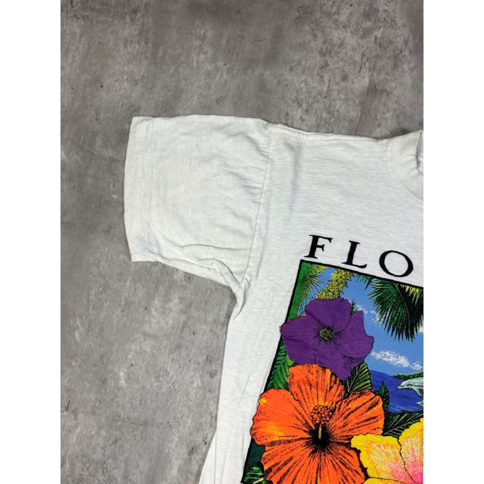 Vintage VINTAGE 90s Florida Beach T Shirt L White Cotton Graphic Print Crew Neck Short Sleeve Mens Size US L / EU 52-54 / 3 - 5 Thumbnail