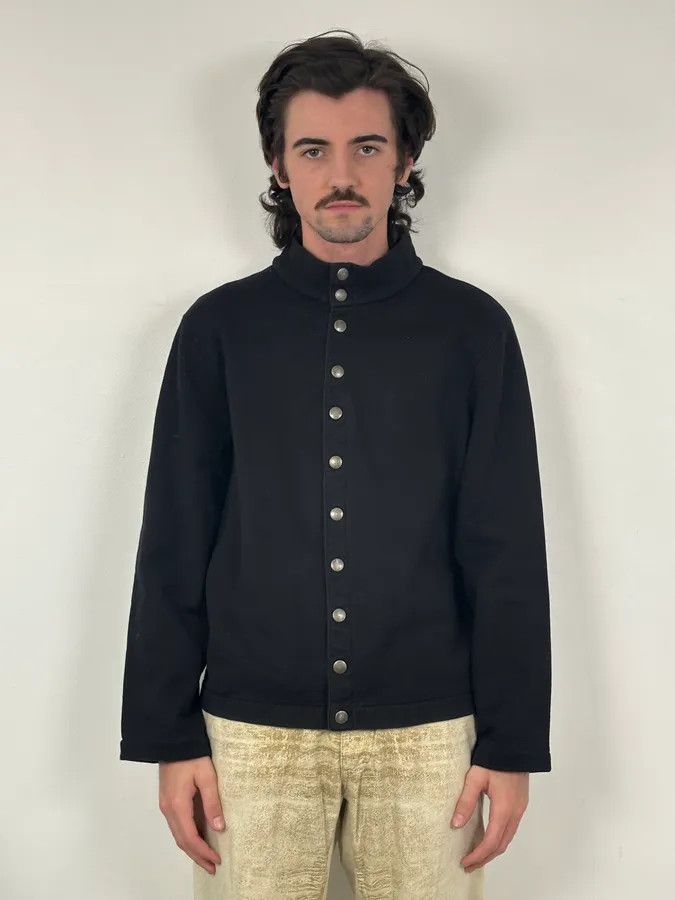 agnes b. Agnes b Black Cotton Button-Front Cardigan Size S / US 4 / IT 40 - 2 Thumbnail