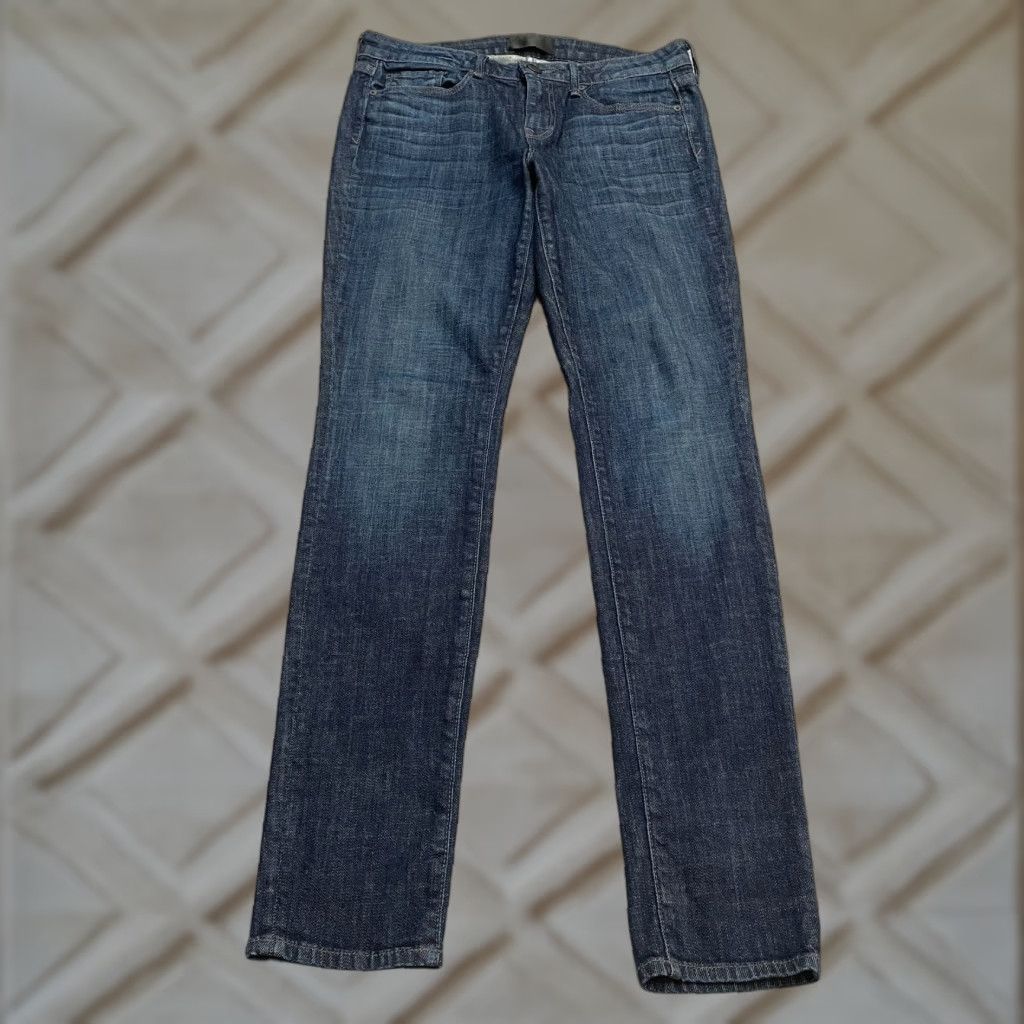 Vince Vince Skinny Jeans Womens 27 Blue Dark Wash Mid Rise Cotton Blend Stretch Size 27" / US 4 / IT 40 - 1 Thumbnail