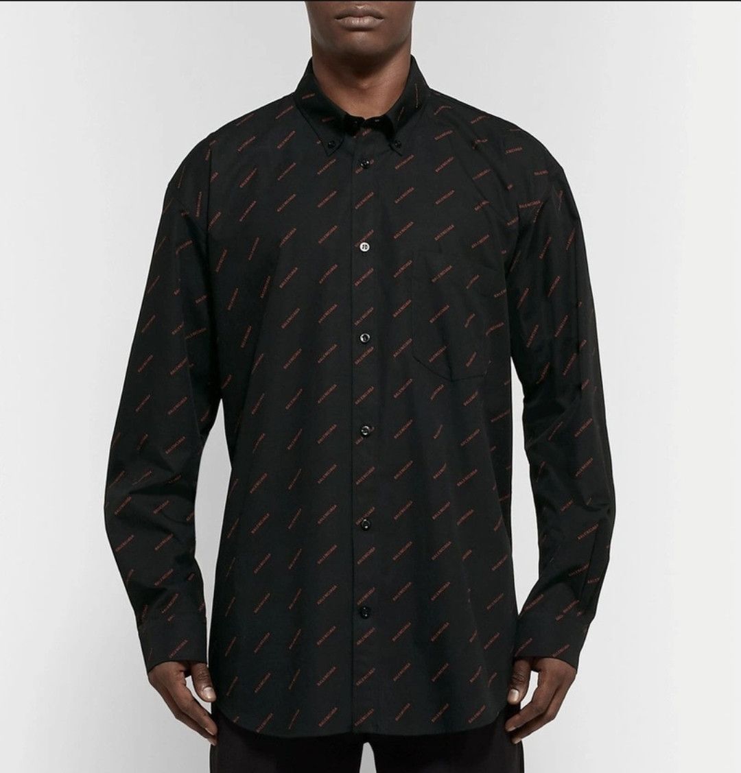Balenciaga Allover logo shirt Size US XXL / EU 58 / 5 - 9 Thumbnail