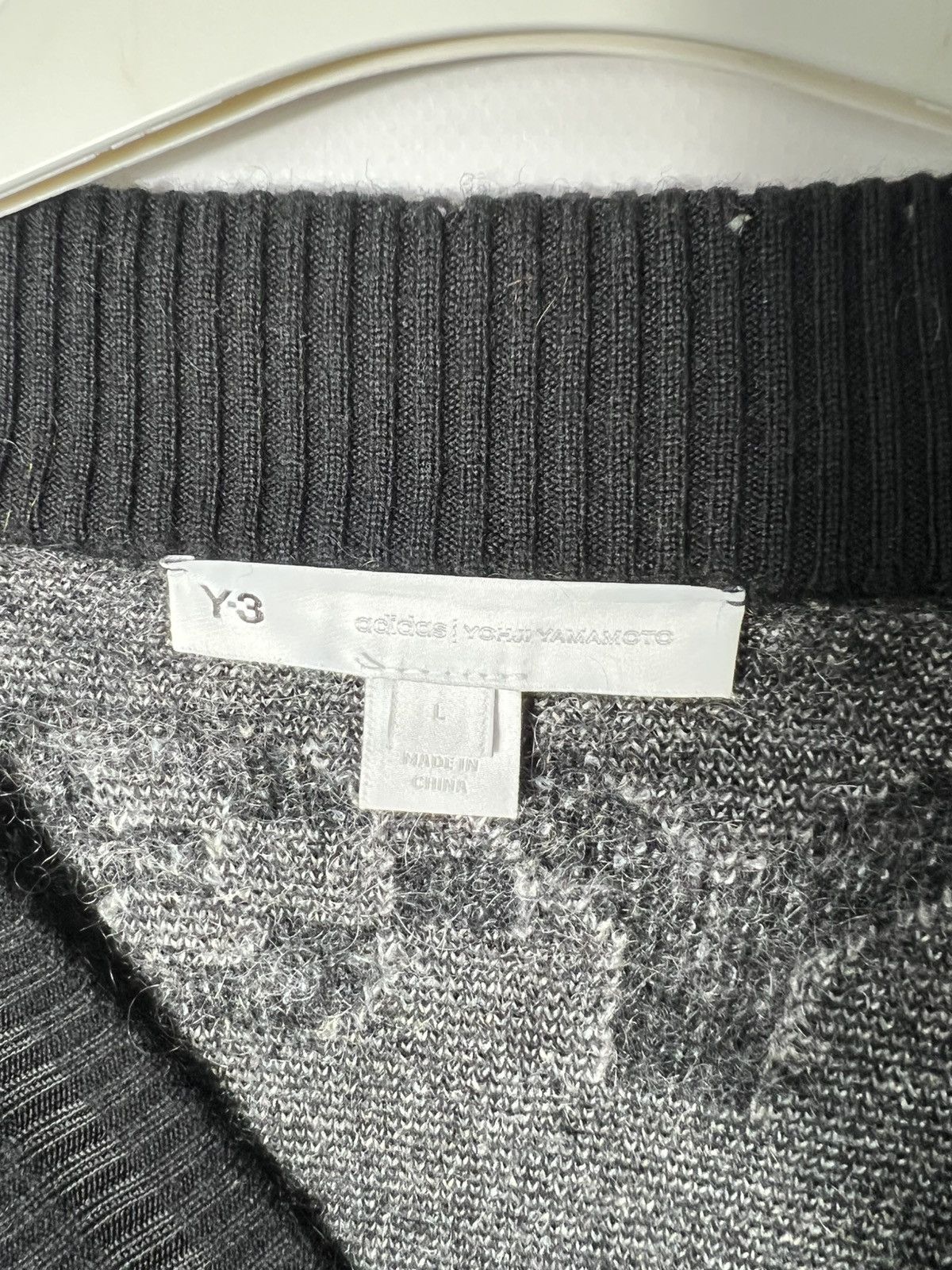 Adidas × Y's Vintage Adidas Yohji Yamamoto Y-3 Mohair Leopard Cardigan Size US L / EU 52-54 / 3 - 6 Thumbnail