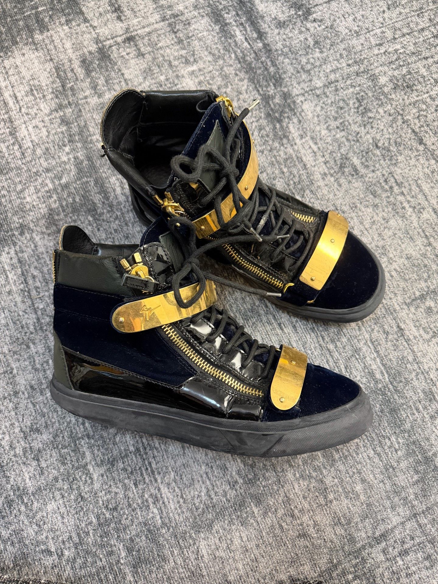 Giuseppe Zanotti Giuseppe Zanotti Gold Hitop Sneakers 40 Men Size US 7.5 / EU 40-41 - 1 Thumbnail