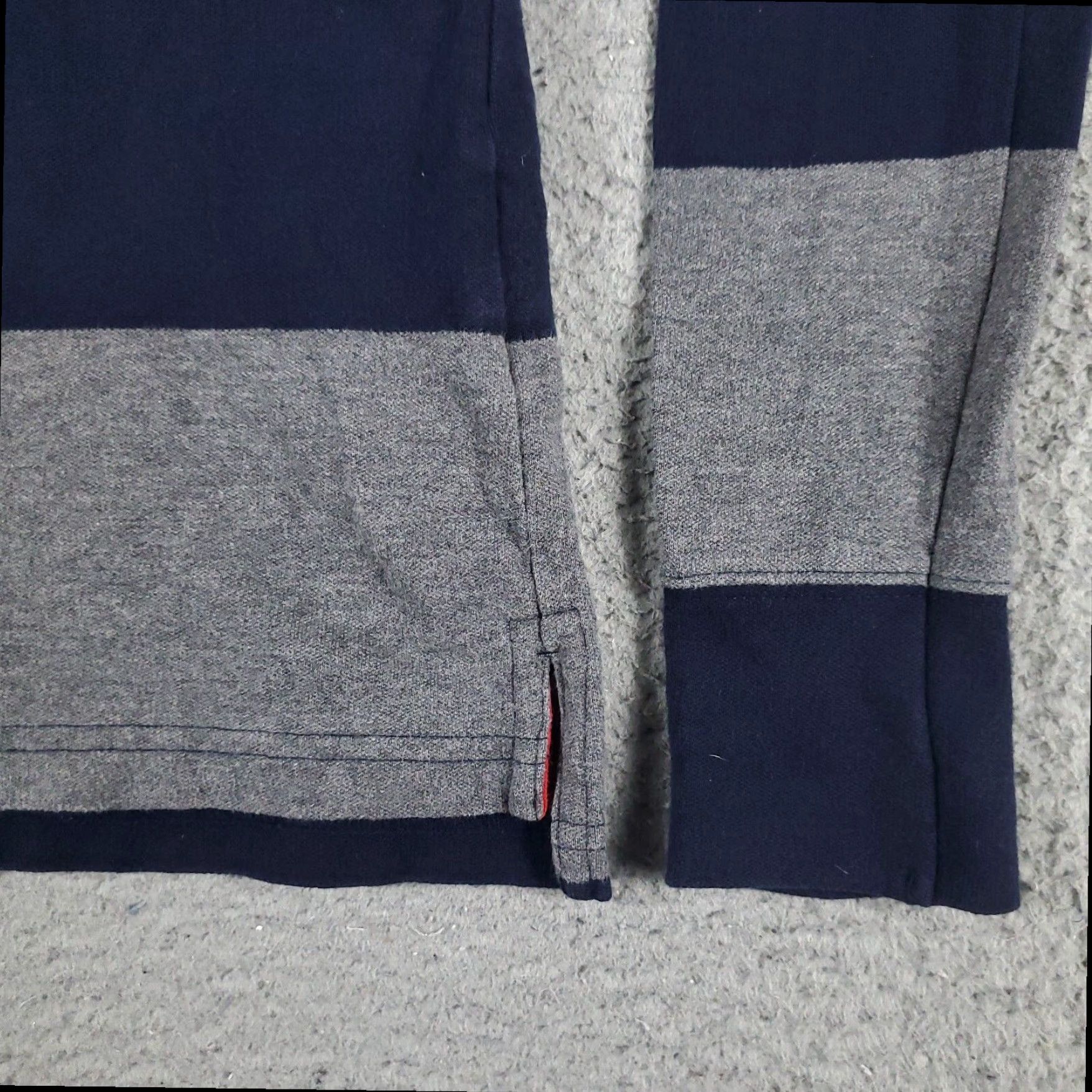 Tommy Hilfiger Tommy Hilfiger Polo Shirt Womens XS Gray Blue Striped Long Sleeve Casual Cotton Size XS / US 0-2 / IT 36-38 - 5 Thumbnail