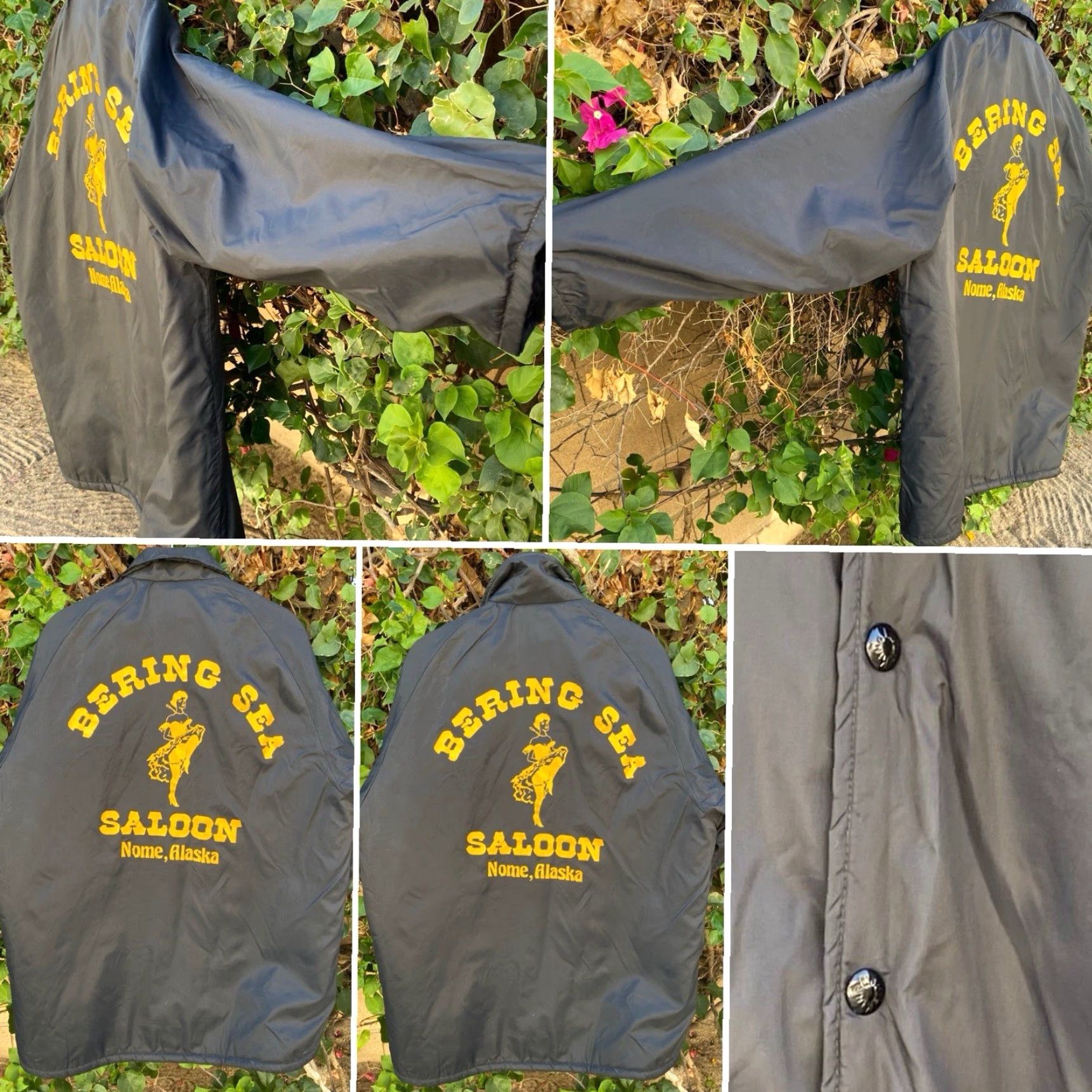 Vintage VINTAGE King Louie Jacket Windbreaker Workwear Lined Nylon Black M Mens Size US M / EU 48-50 / 2 - 3 Thumbnail