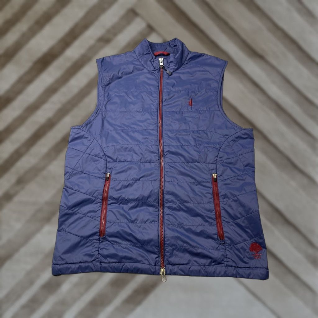 johnnie-O johnnie-O Vest Mens Full Zip Puffer Insulated Golf Casual Small Woodland Hills Blue Nylon Zip Pockets Size US L / EU 52-54 / 3 - 1 Thumbnail