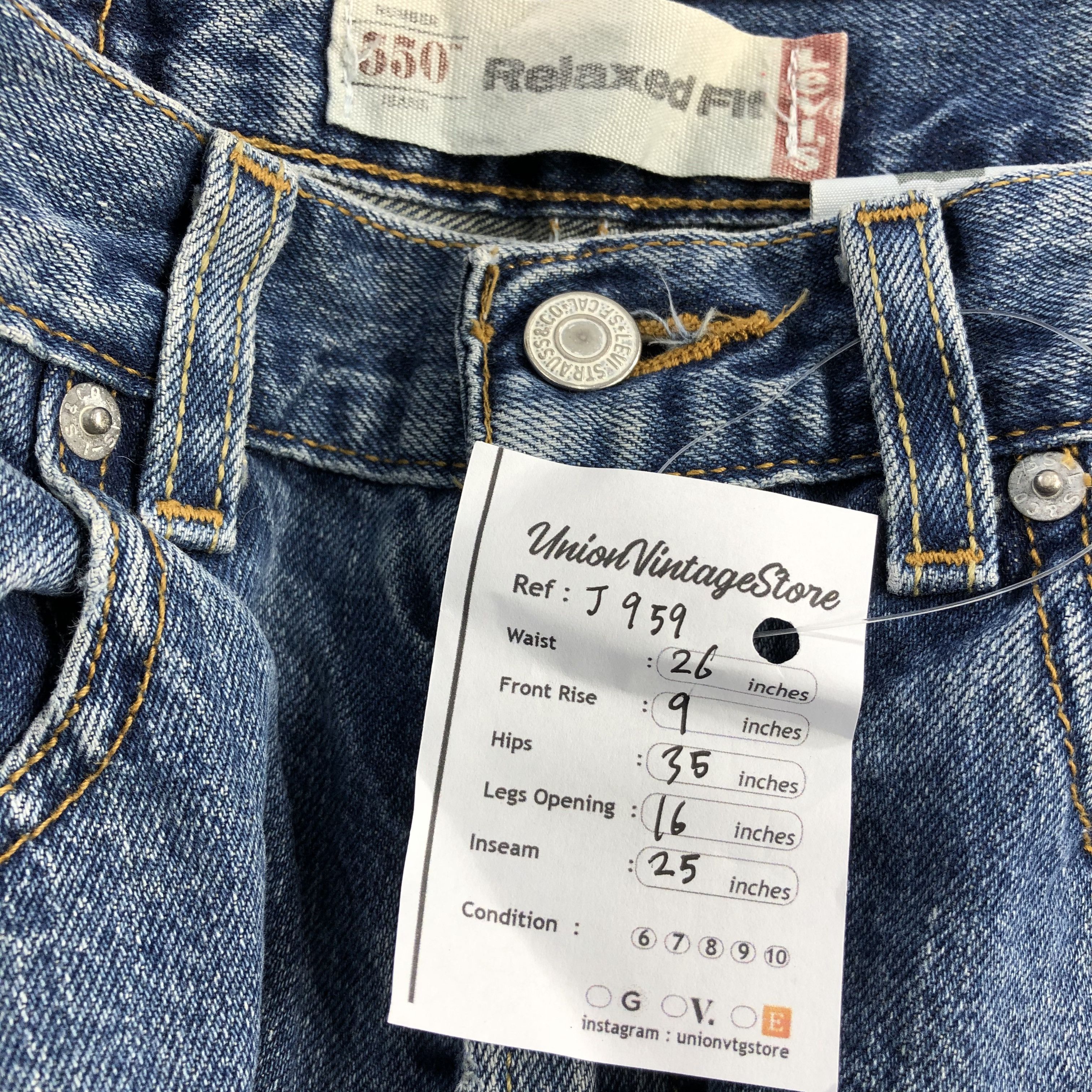 Levi's Levis Vintage 550 Jeans Stone Washed Distressed Denim-J959 Size US 26 / EU 42 - 10 Thumbnail