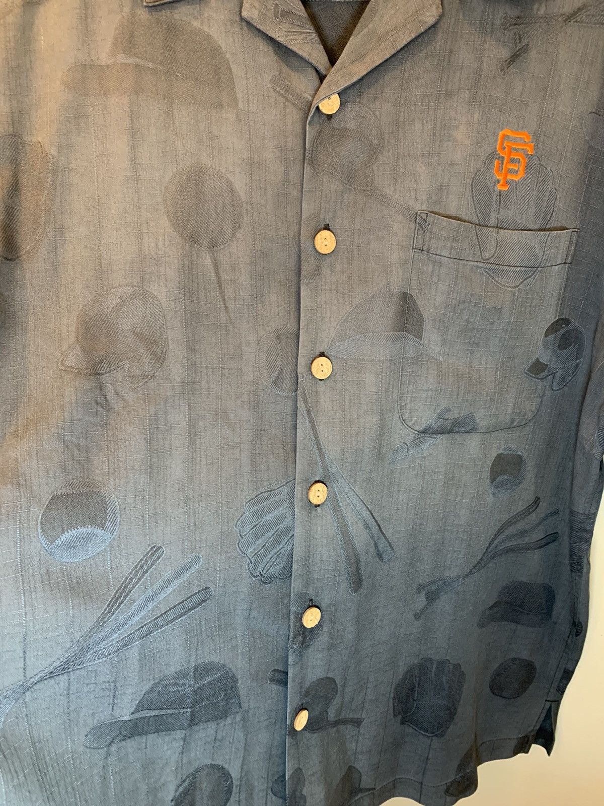 Reyn Spooner *RARE* Vintage Reyn Spooner San Francisco Giants Silk Shirt Size US L / EU 52-54 / 3 - 4 Thumbnail