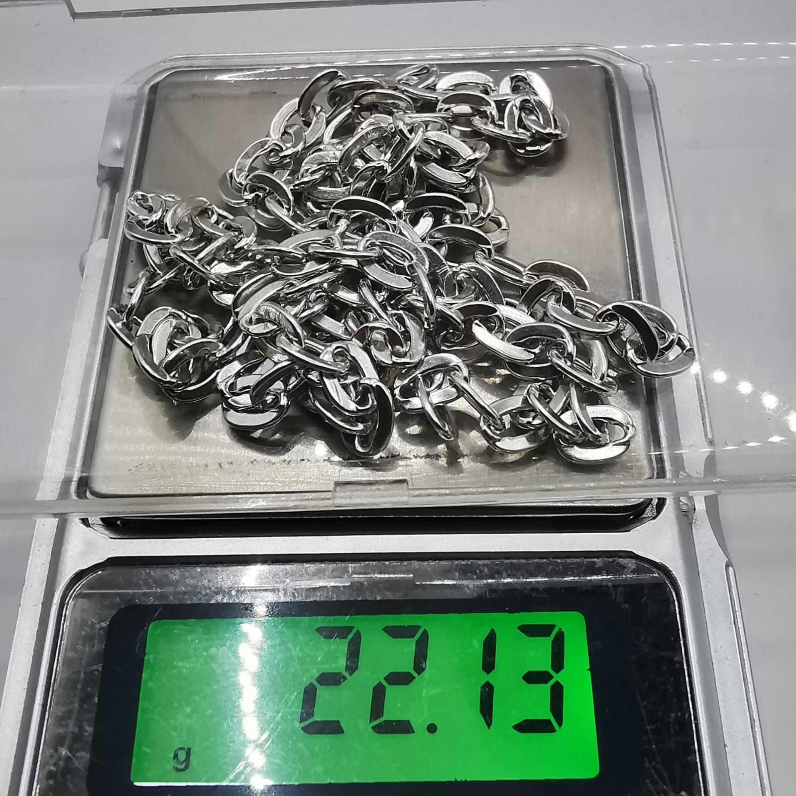Sterling Silver Vintage Jewelry Chain, 925 Sterling Silver, Signed 22,13g Size ONE SIZE - 8 Thumbnail