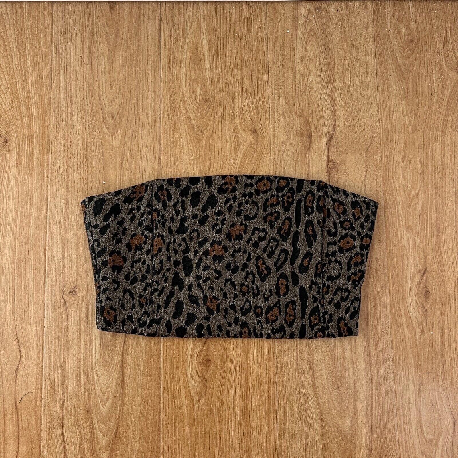 Ksubi new Ksubi womens top leopard brown tube corset medium 10 12 Size M / US 6-8 / IT 42-44 - 4 Thumbnail