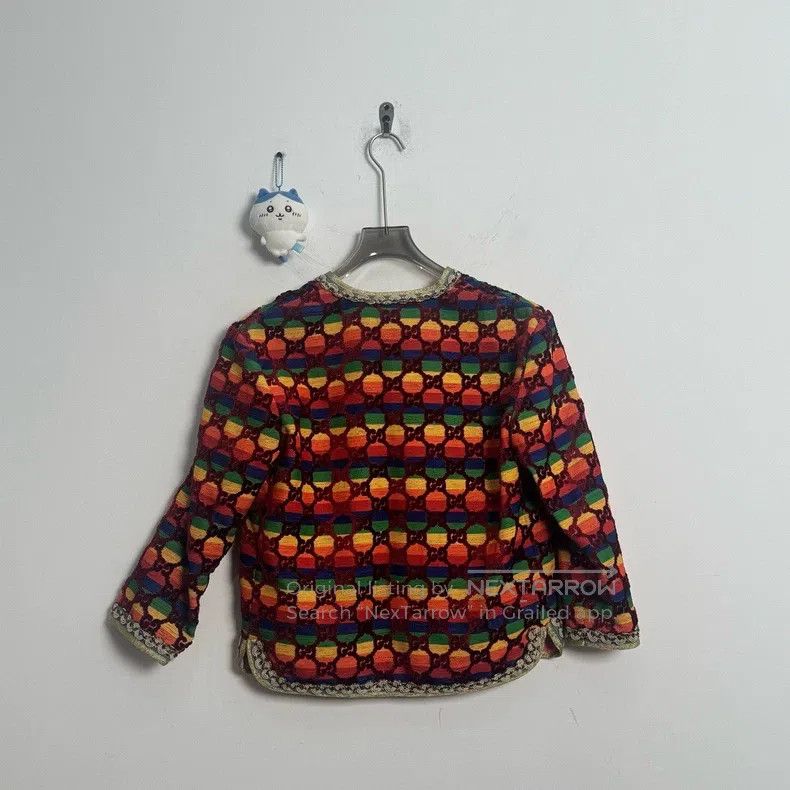 Gucci Gucci Rainbow striped old flower-printed coat Size S / US 4 / IT 40 - 4 Thumbnail