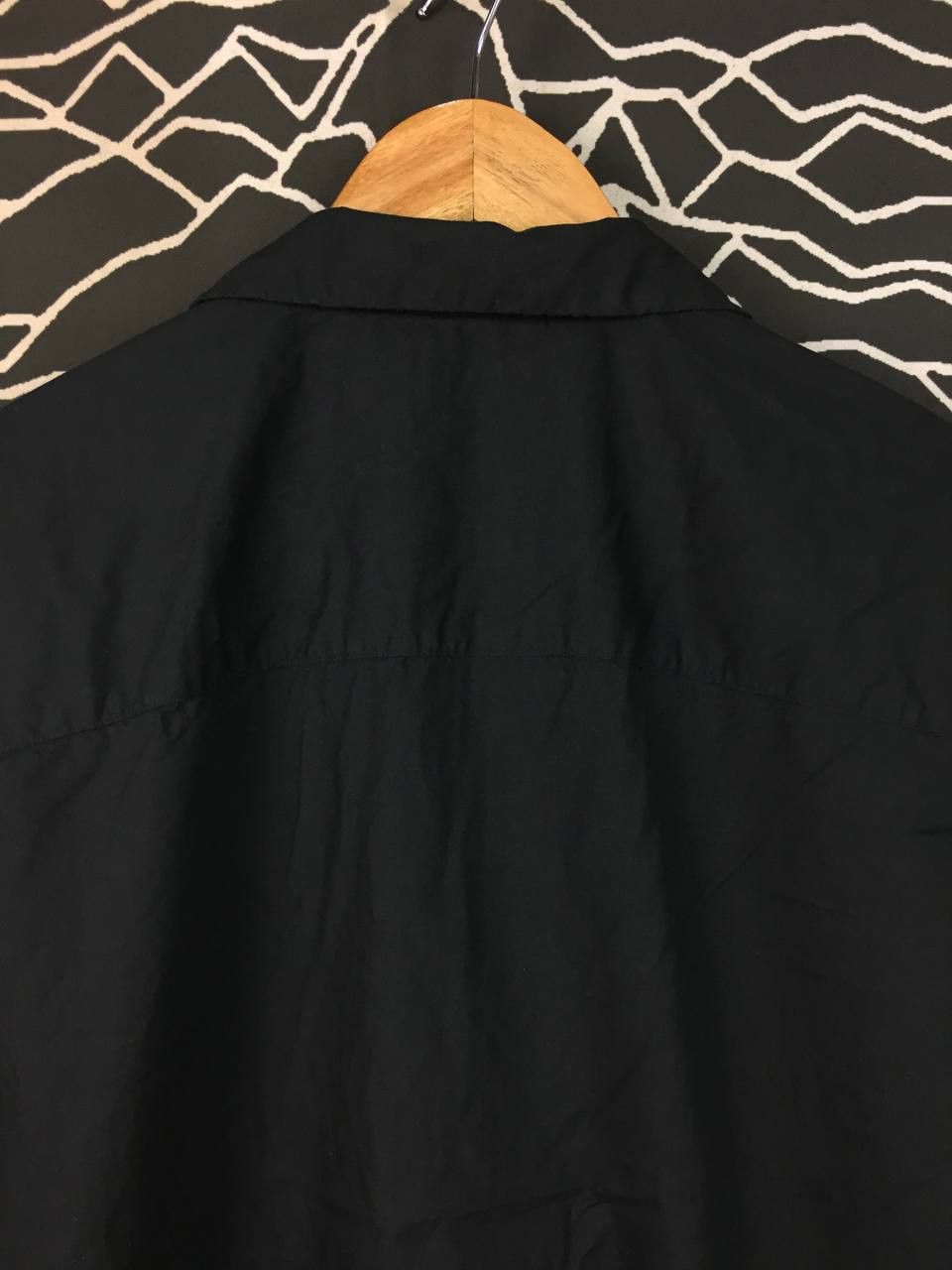 Uniqlo Uniqlo Black Open Collar Short Sleeve Button Up Shirt Size US L / EU 52-54 / 3 - 5 Thumbnail