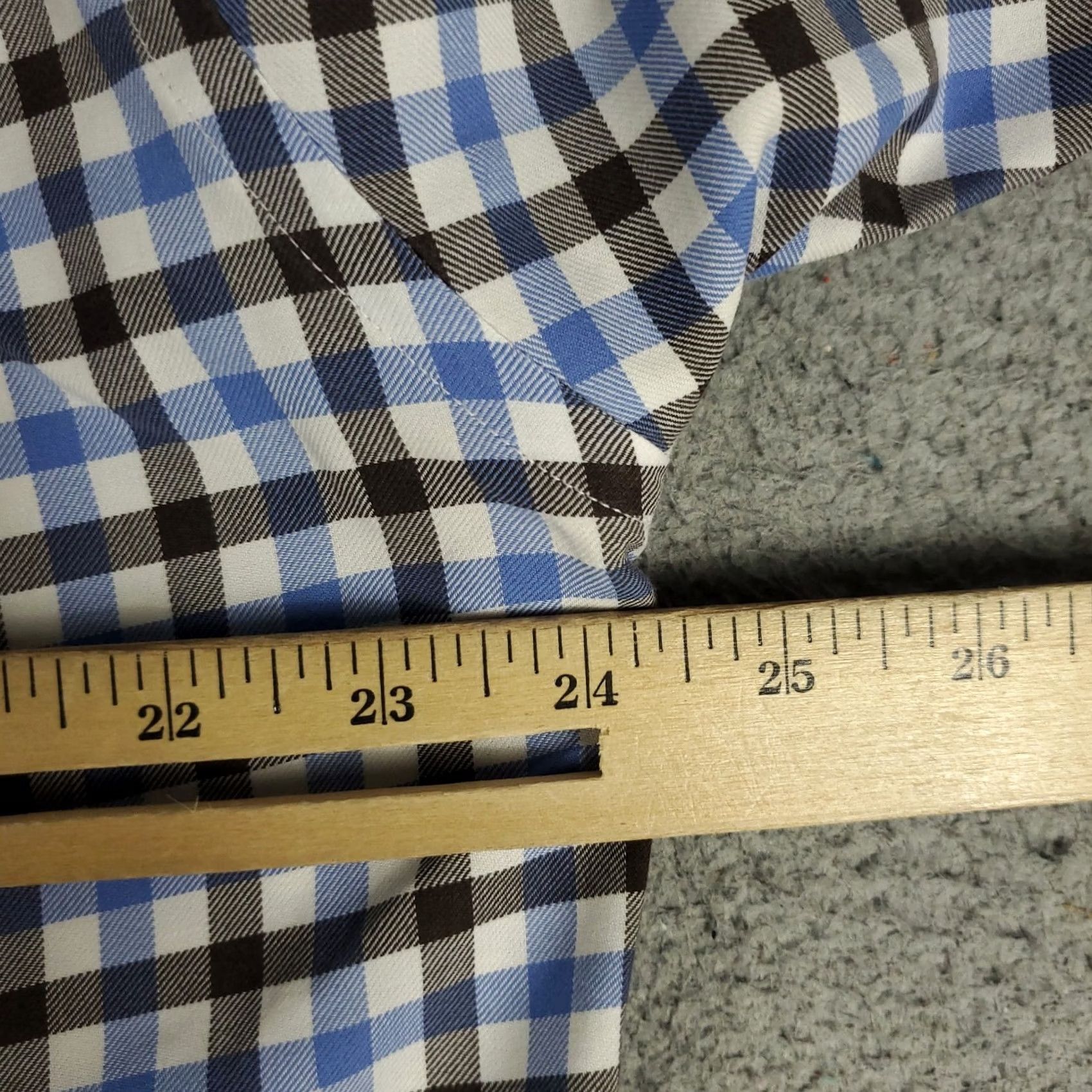 Faconnable Faconnable Shirt Mens Large Blue Check Casual Button Up Long Sleeve Size US L / EU 52-54 / 3 - 7 Thumbnail