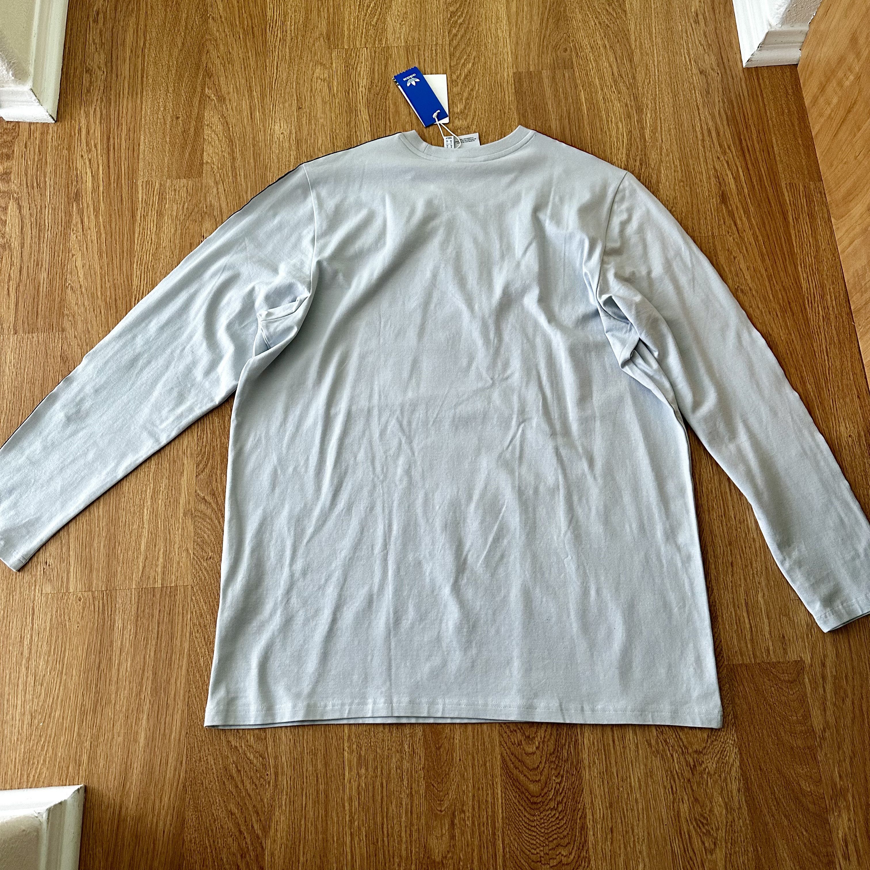 Adidas Adidas Long Sleeve Stripe Tee Grey XL Size US XL / EU 56 / 4 - 3 Thumbnail