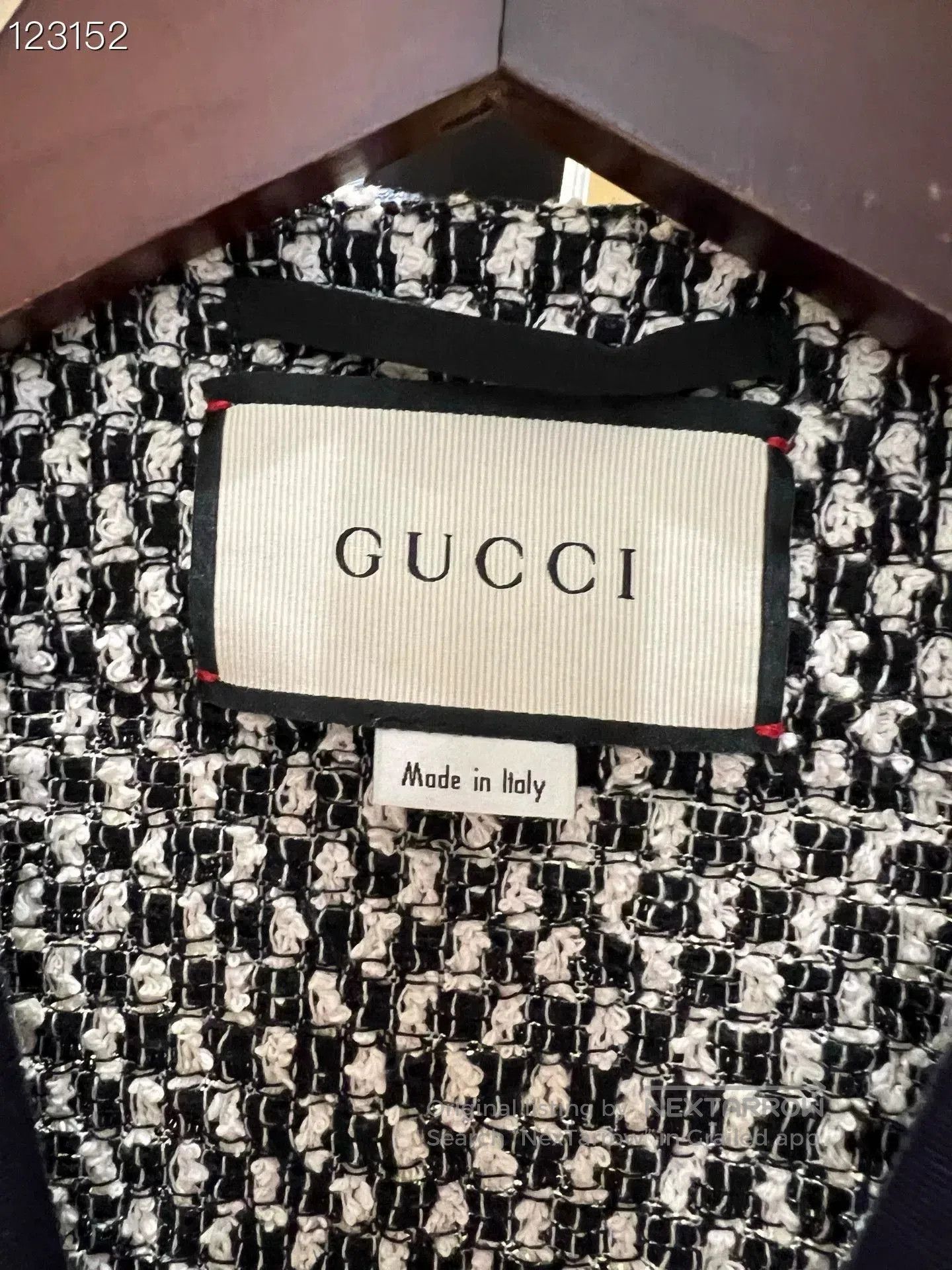Gucci Gucci Red Blue Striped Tweed Coat. Size S / US 4 / IT 40 - 3 Thumbnail