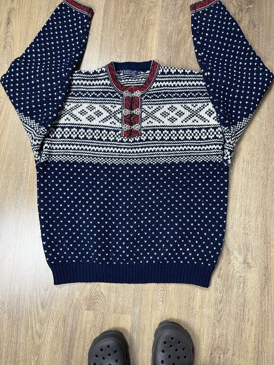 Vintage ➕ dales of Norway style trondheim 90s wool sweater rare Size US M / EU 48-50 / 2 - 2 Thumbnail