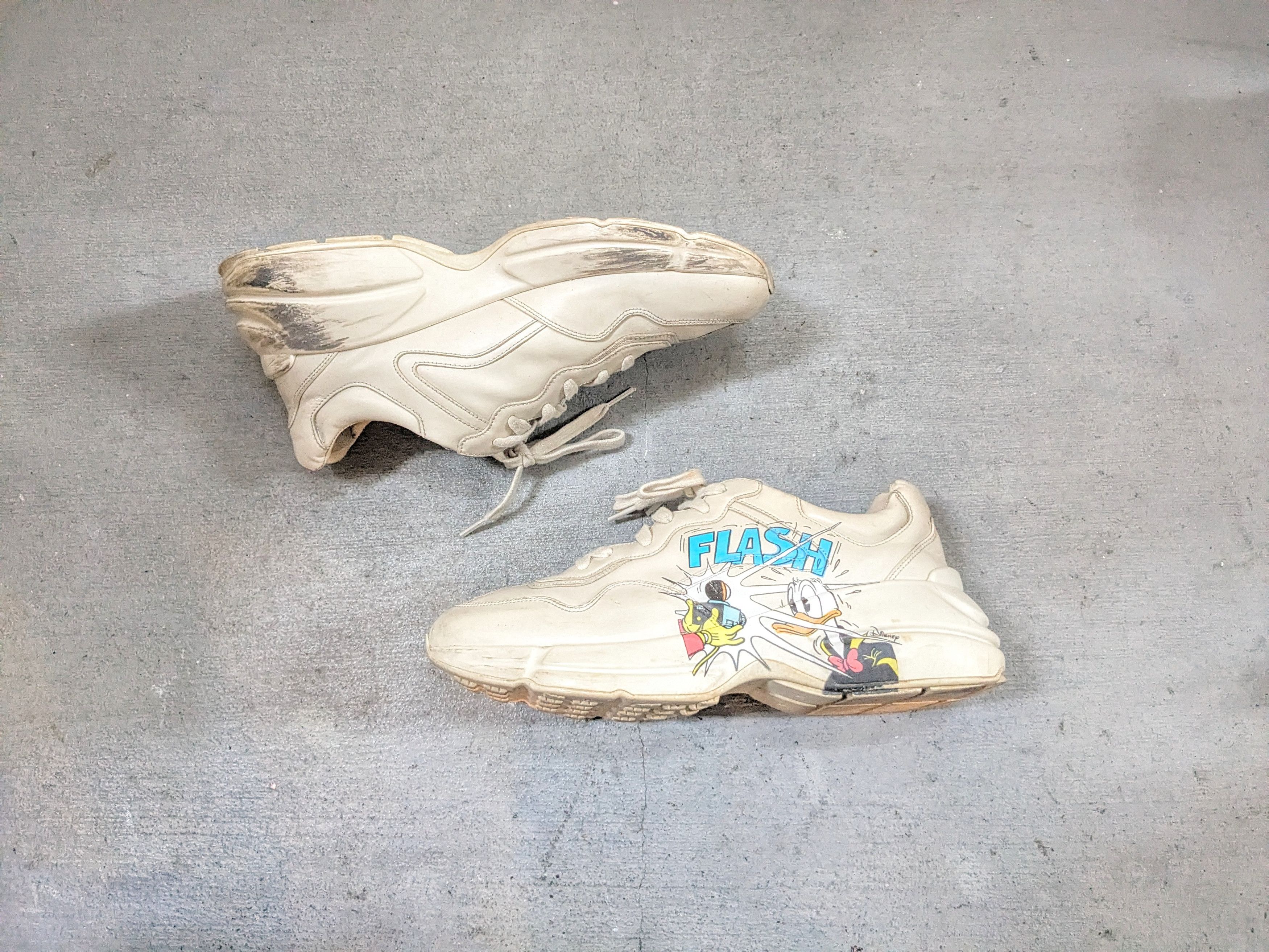 Gucci Rython Sneakers Ivory Disney Donald Duck