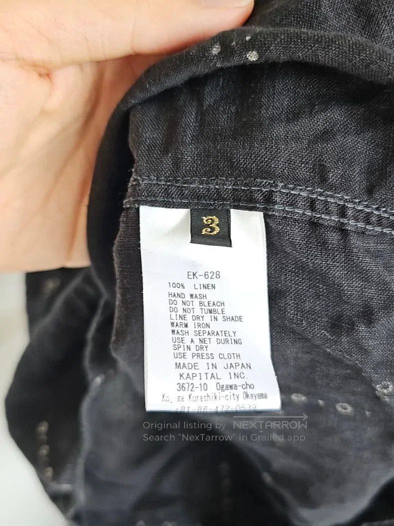 Kapital Black Linen Short Sleeve Shirt by Kapital. Size US L / EU 52-54 / 3 - 5 Thumbnail