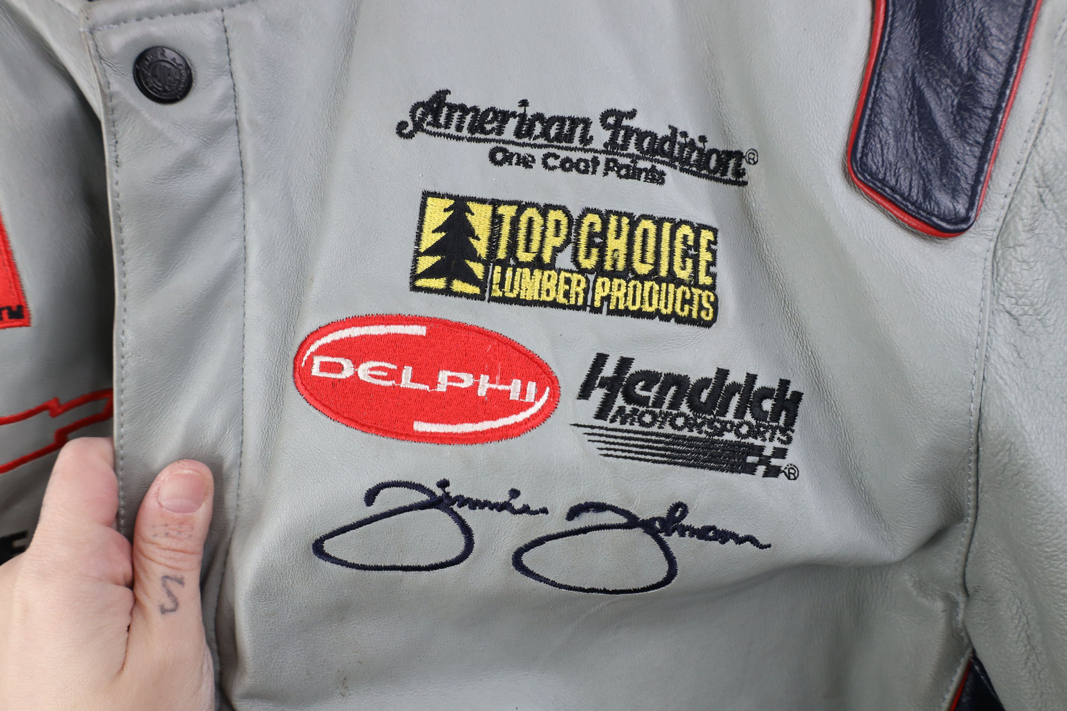Vintage Vintage 90s Y2K NASCAR Jimmie Johnson Racing Bomber Jacket Size US L / EU 52-54 / 3 - 5 Thumbnail