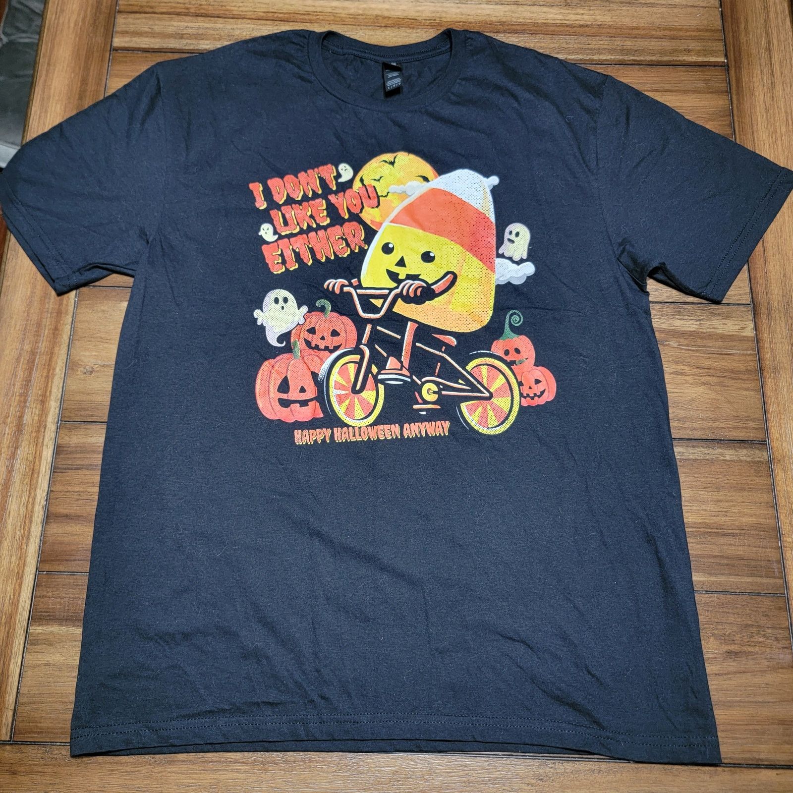 Gildan Candy Corn Unisex Tee "I Don't Like You Either" - Size Large Size US L / EU 52-54 / 3 - 1 Thumbnail