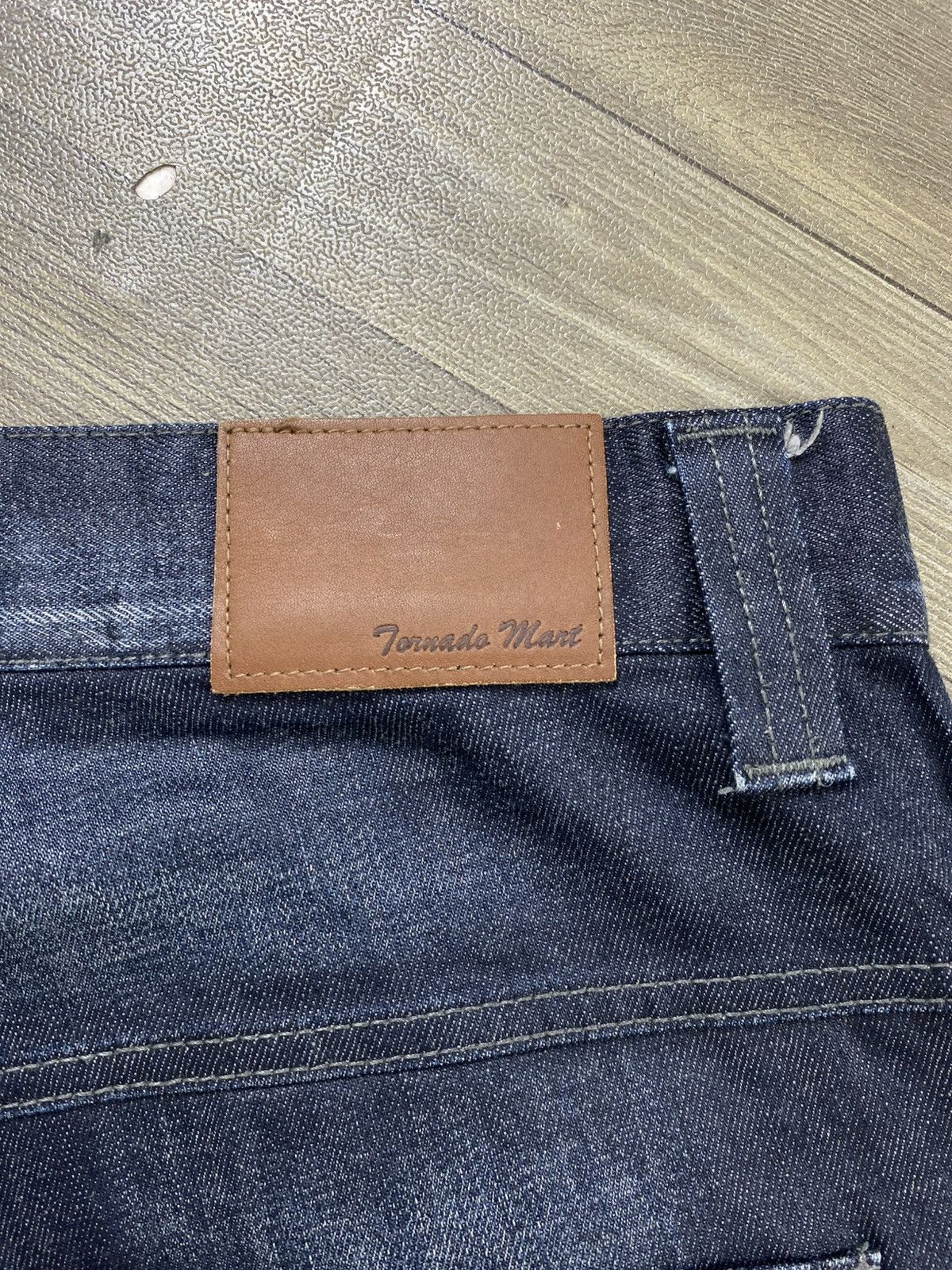 Tornado Mart 2000s Tornado Mart Waxed Clawmark Distressed Flared Jeans Size US 34 / EU 50 - 15 Thumbnail